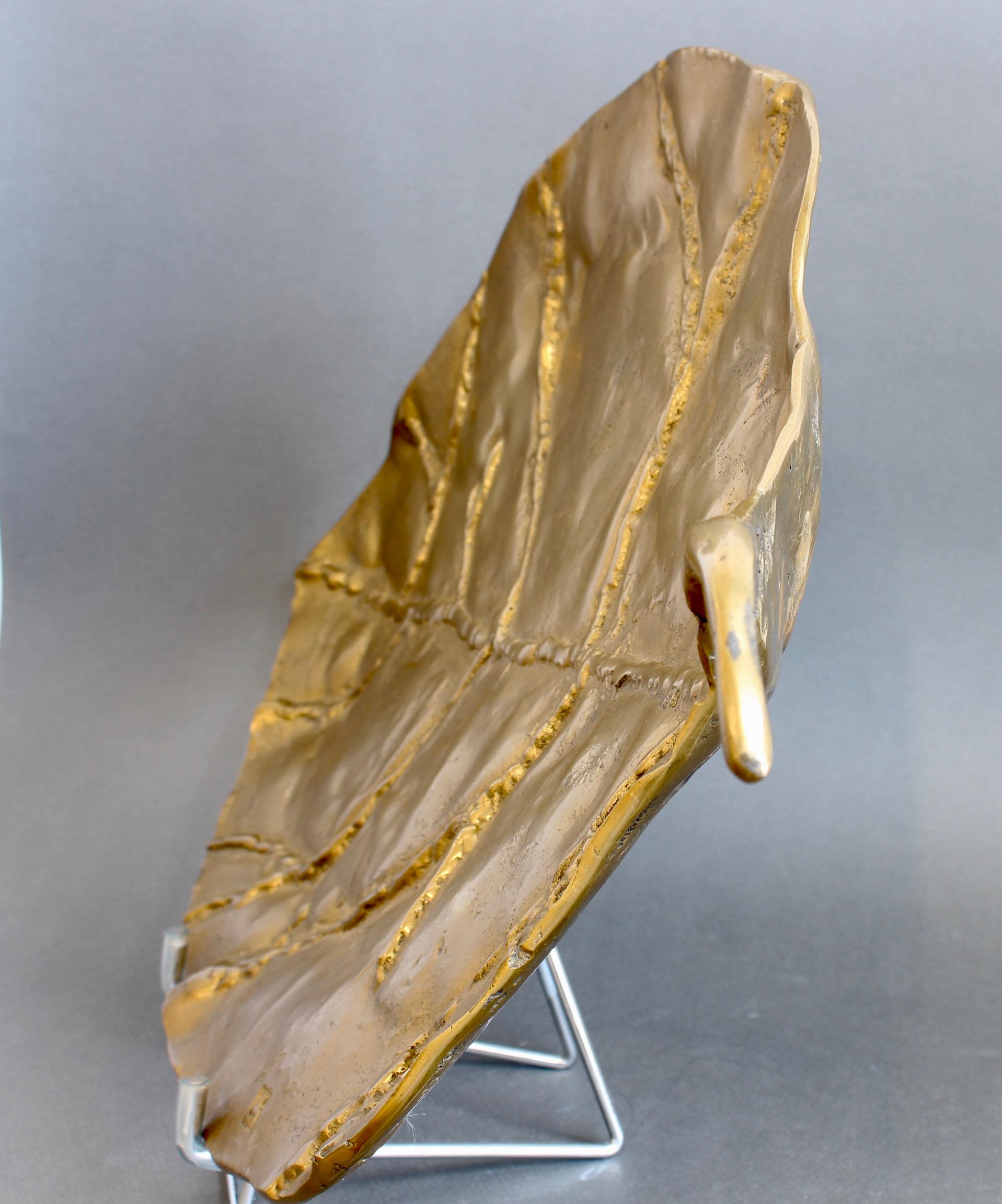 Vassoio decorativo in ottone con foglie di David Marshall (circa anni '80) in vendita 6