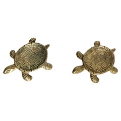 Brass Decorative Objects Vide-Poche Turtles Midcentury Italy 1960s Set of 2