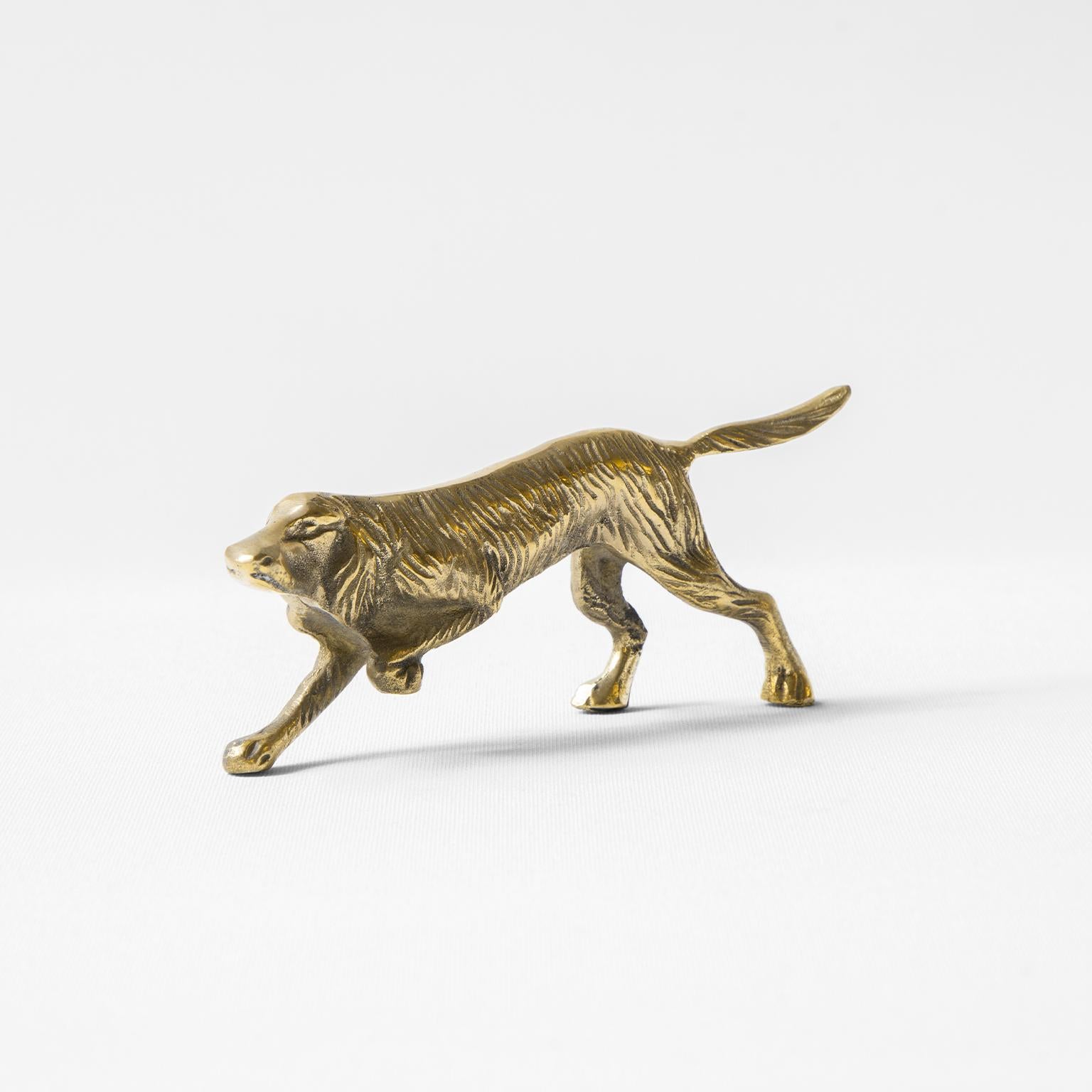 Turkish Brass Decorative Object Walking Dog Lili