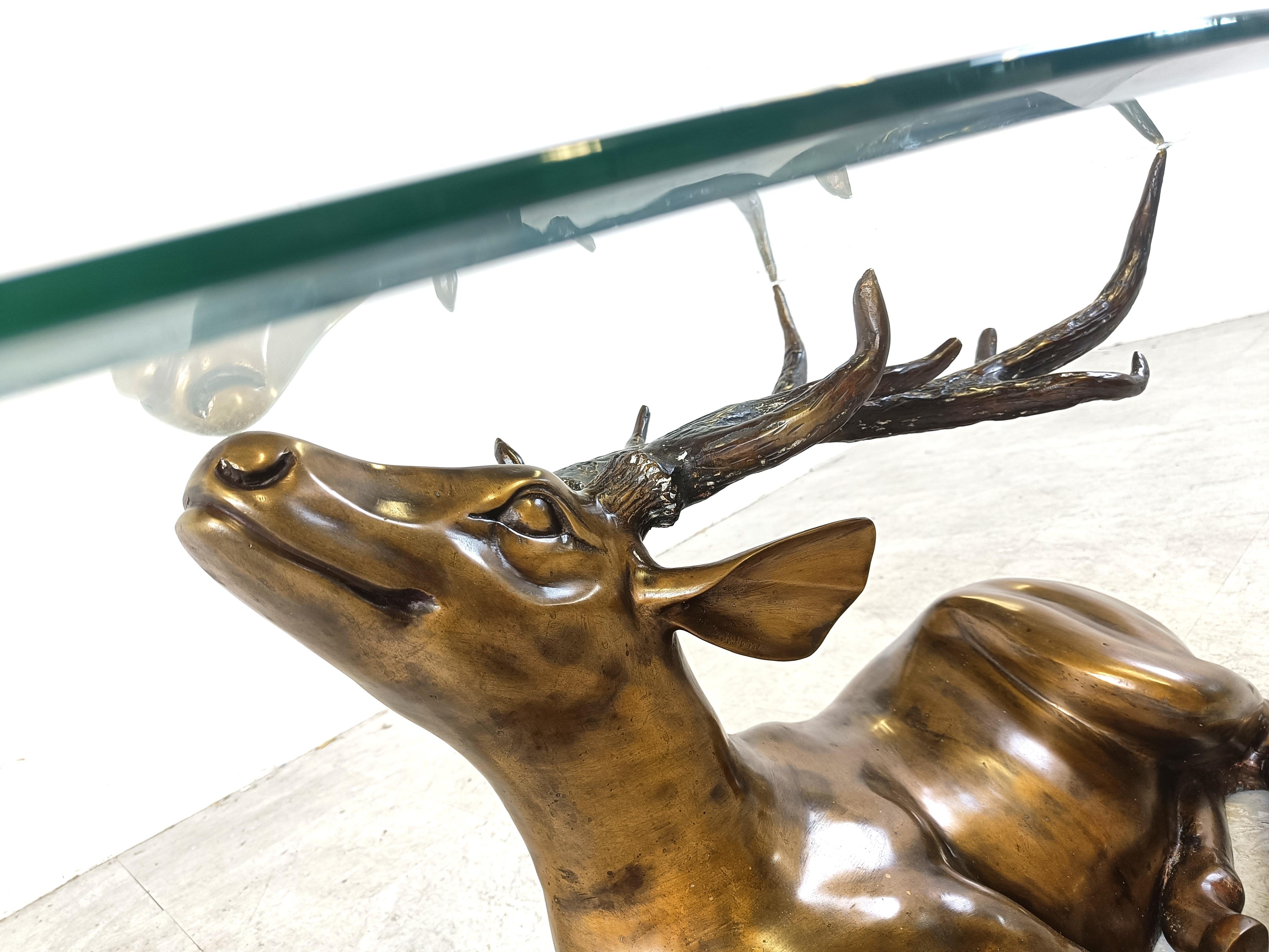 Brass deer coffee table, 1970s 8