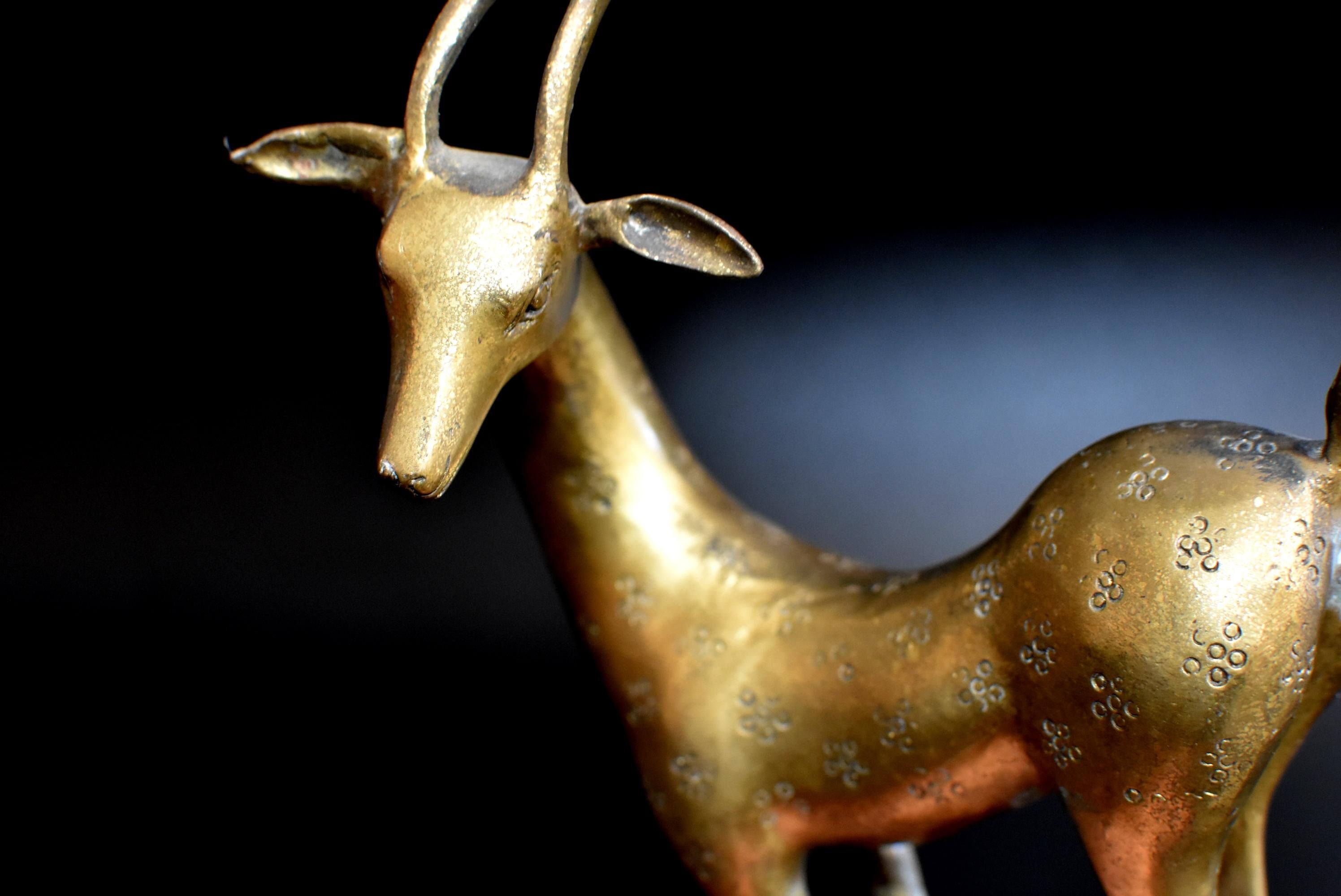 20th Century Brass Deer