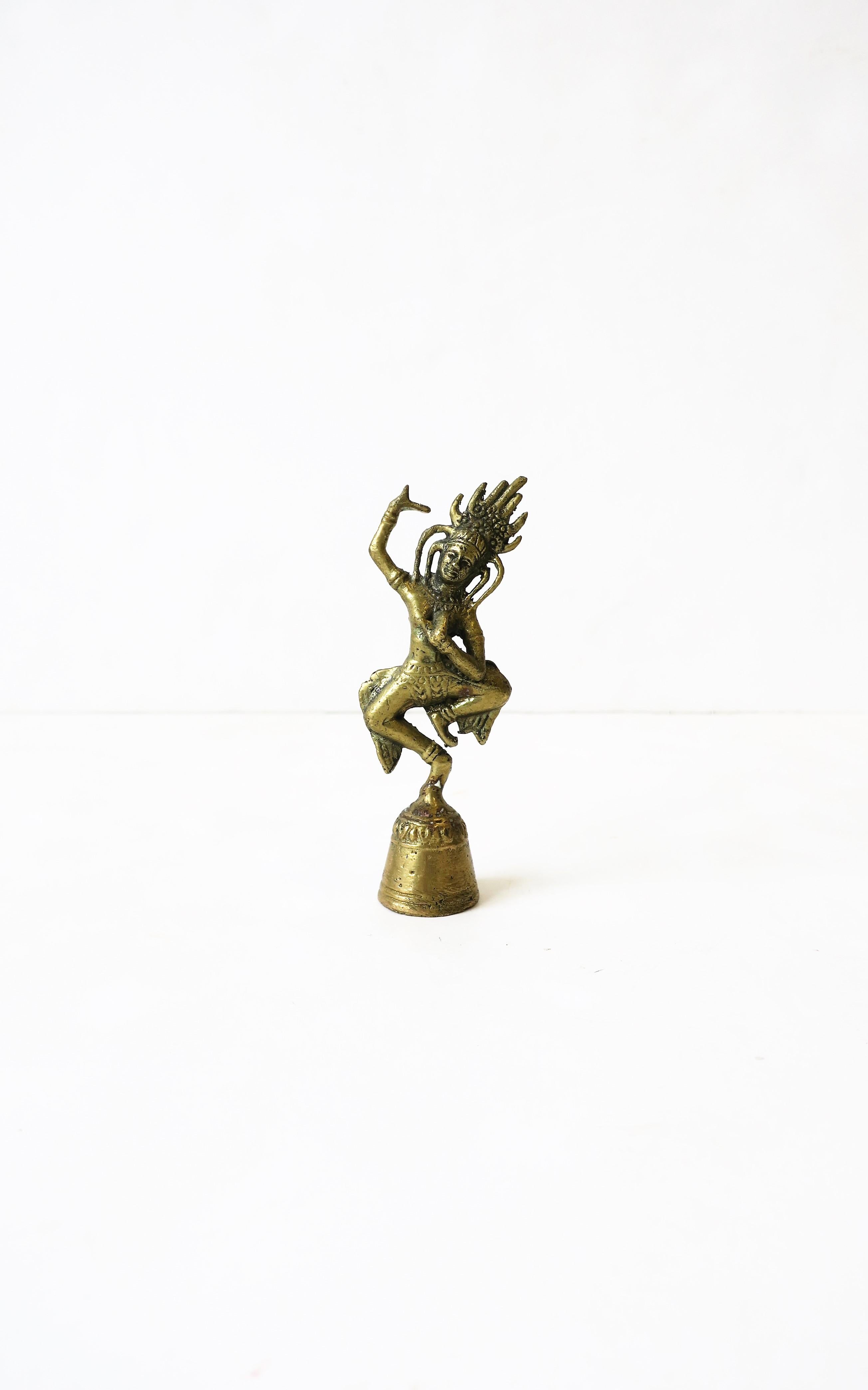 Brass Aspara Bell Sculpture For Sale 5