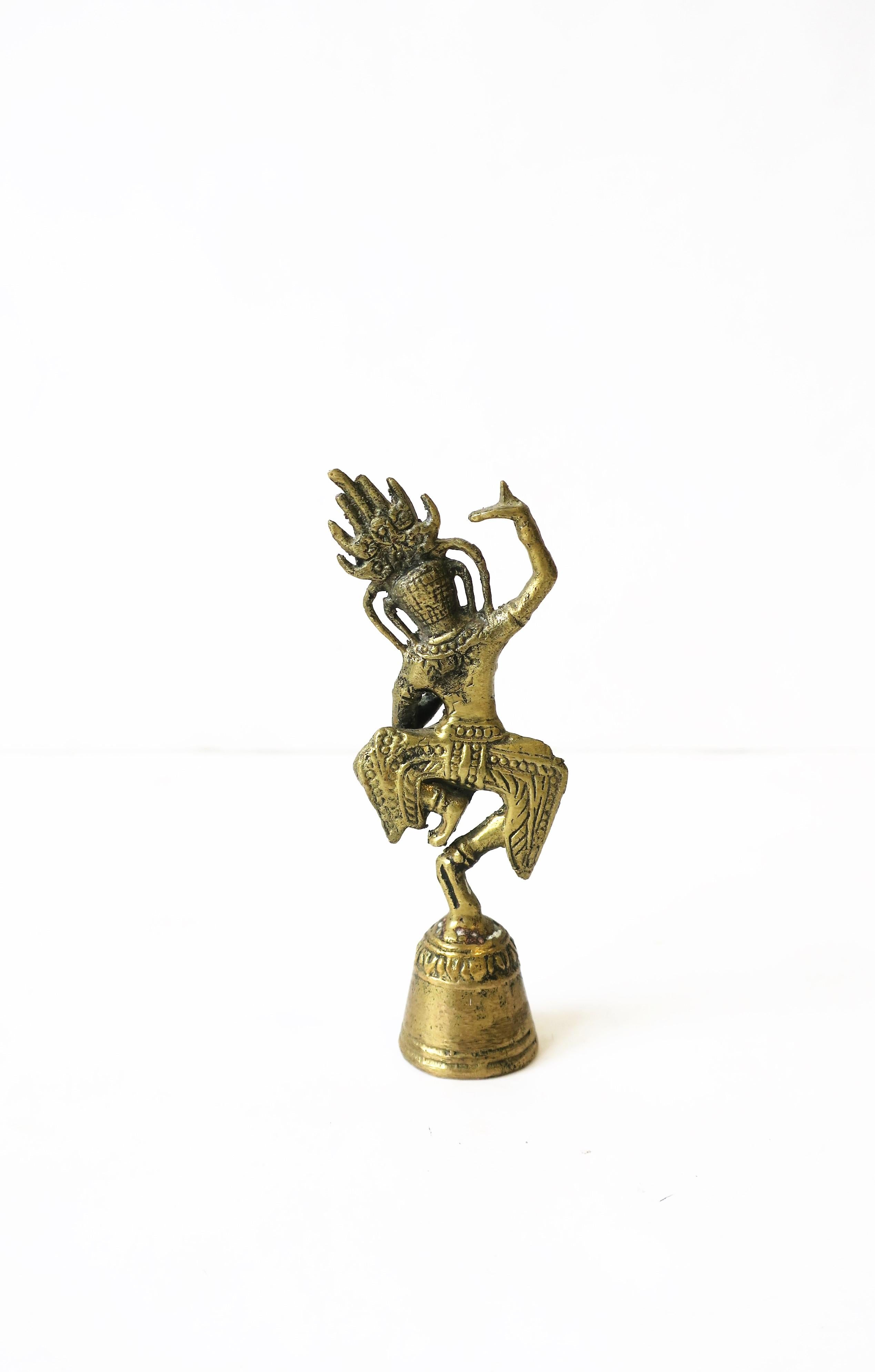 Brass Aspara Bell Sculpture For Sale 7