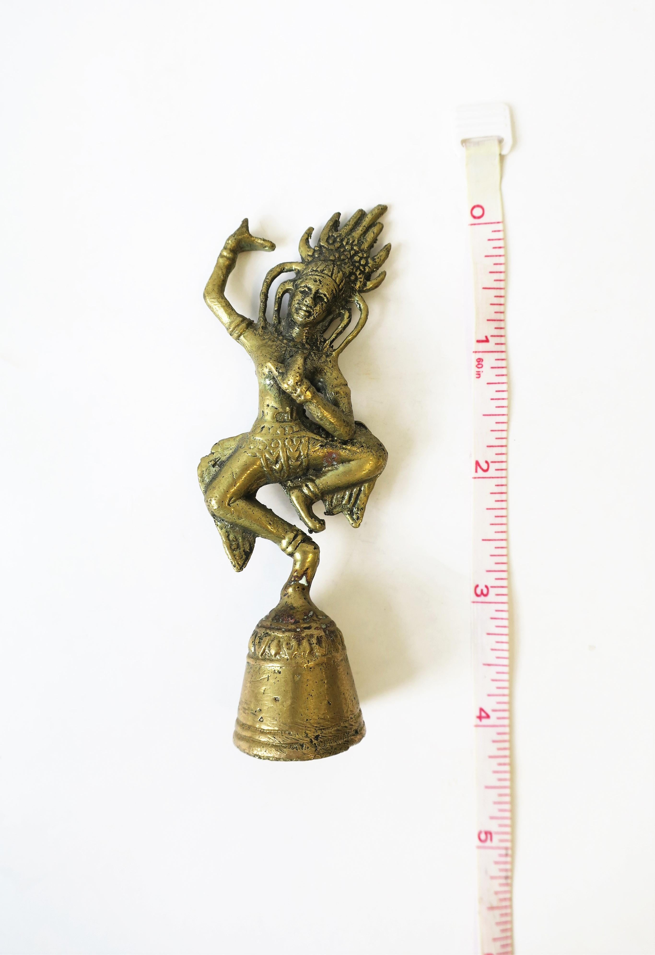 20th Century Brass Aspara Bell Sculpture For Sale