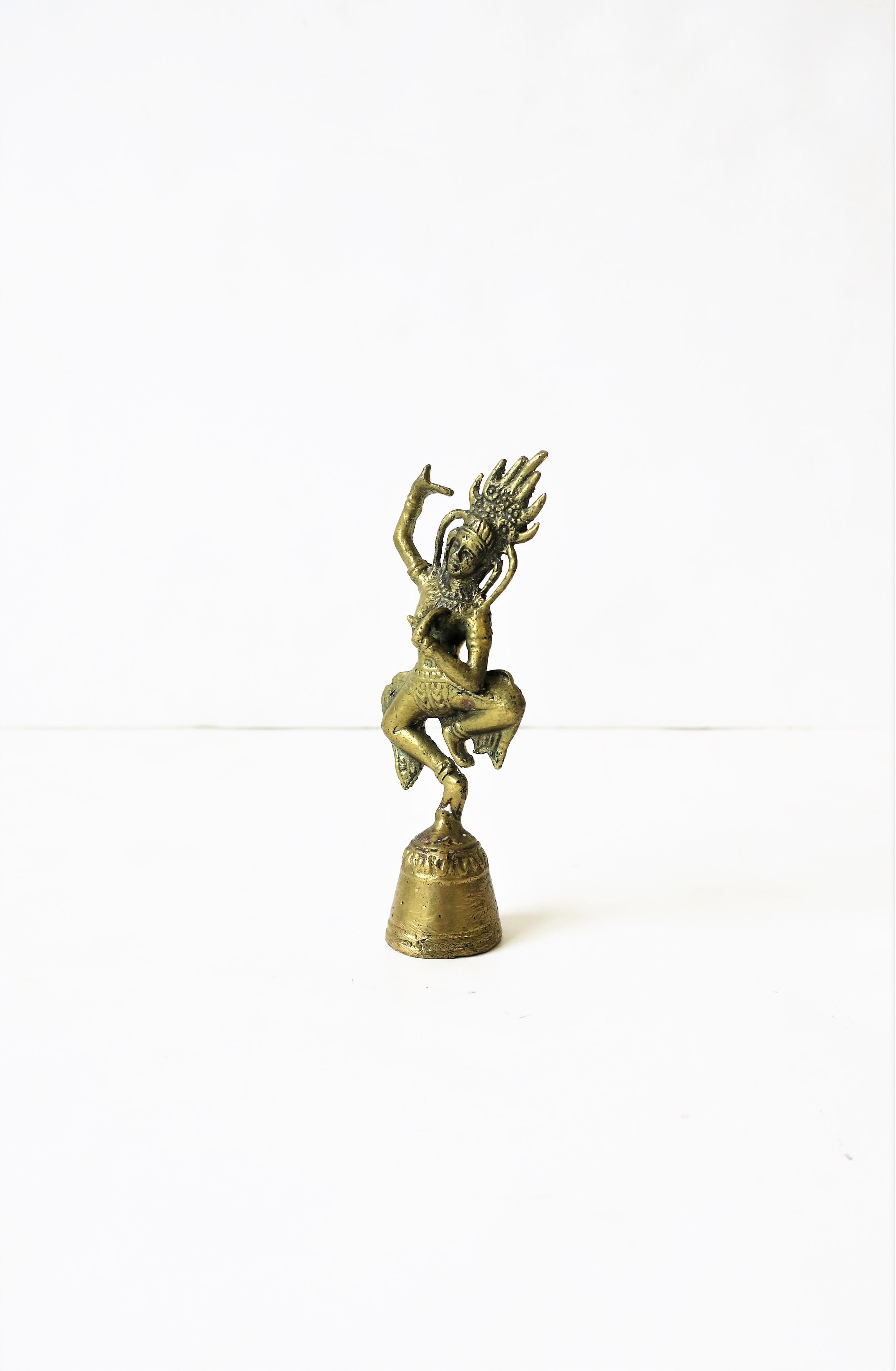 Brass Aspara Bell Sculpture For Sale 3