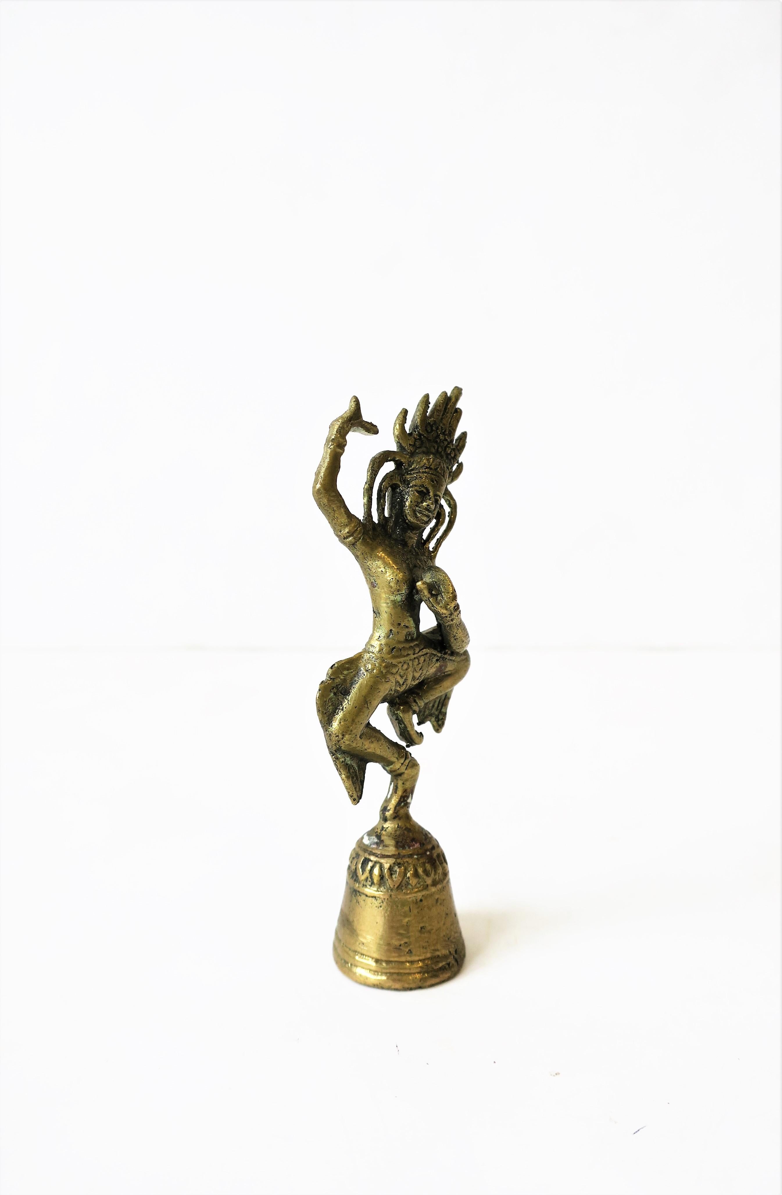 Brass Aspara Bell Sculpture For Sale 4