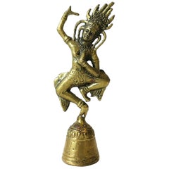 Used Brass Aspara Bell Sculpture