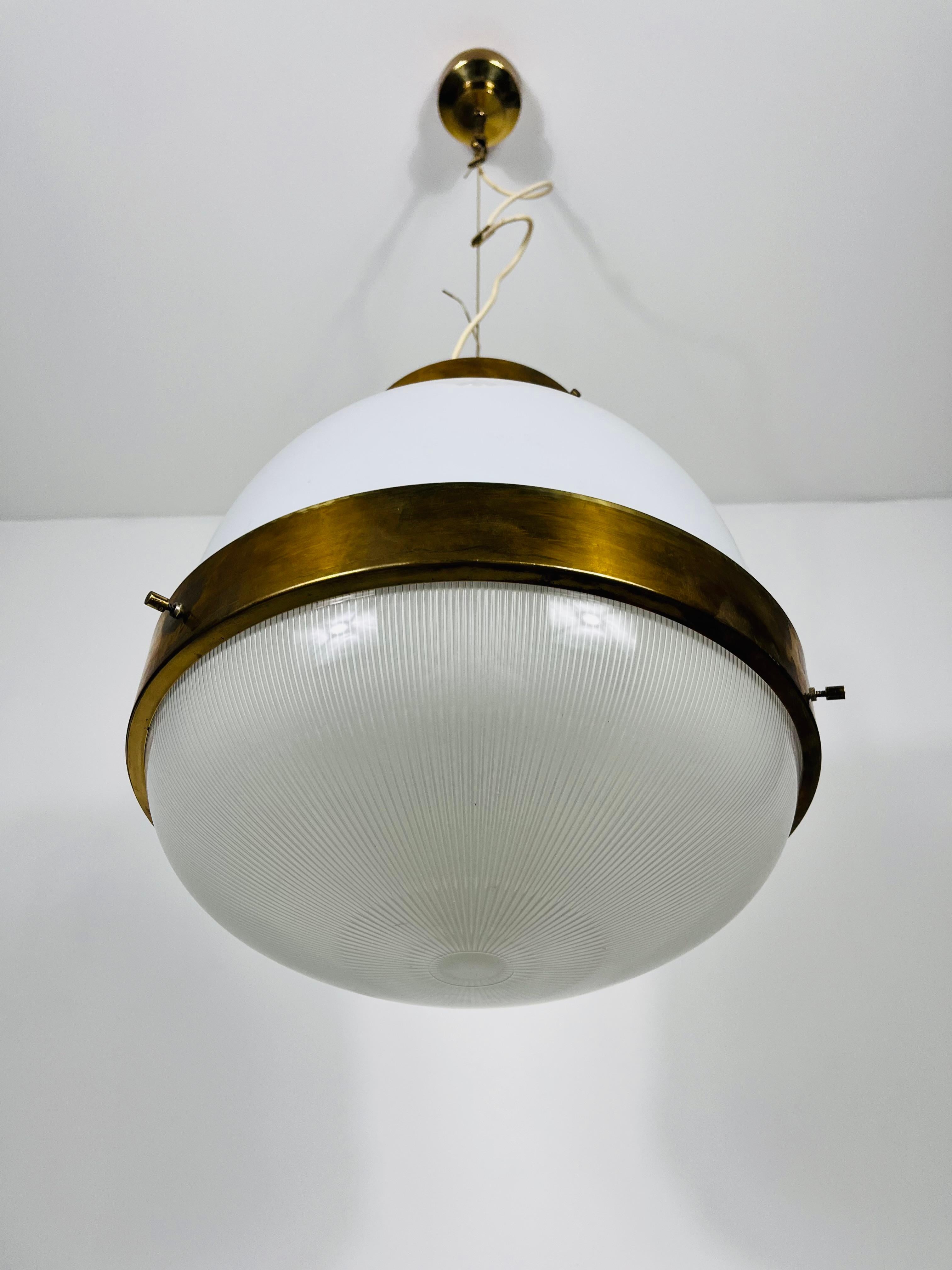 Métal Lustre Delta Grande de Sergio Mazza pour Artemide, Italie, années 1960 en vente