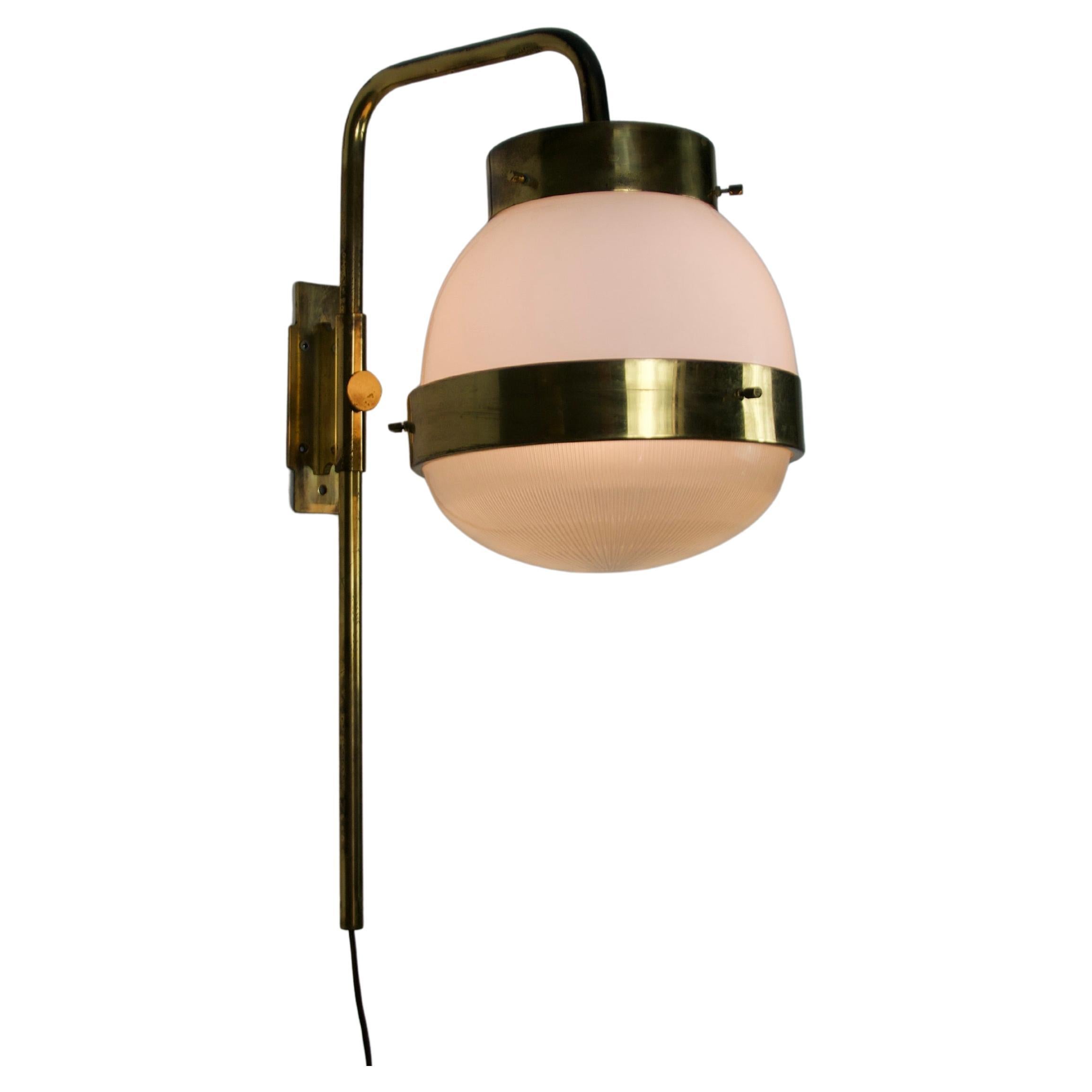 Brass "Delta" Wall Lamp by Sergio Mazza for Artemide, Italy, 1960s im Angebot
