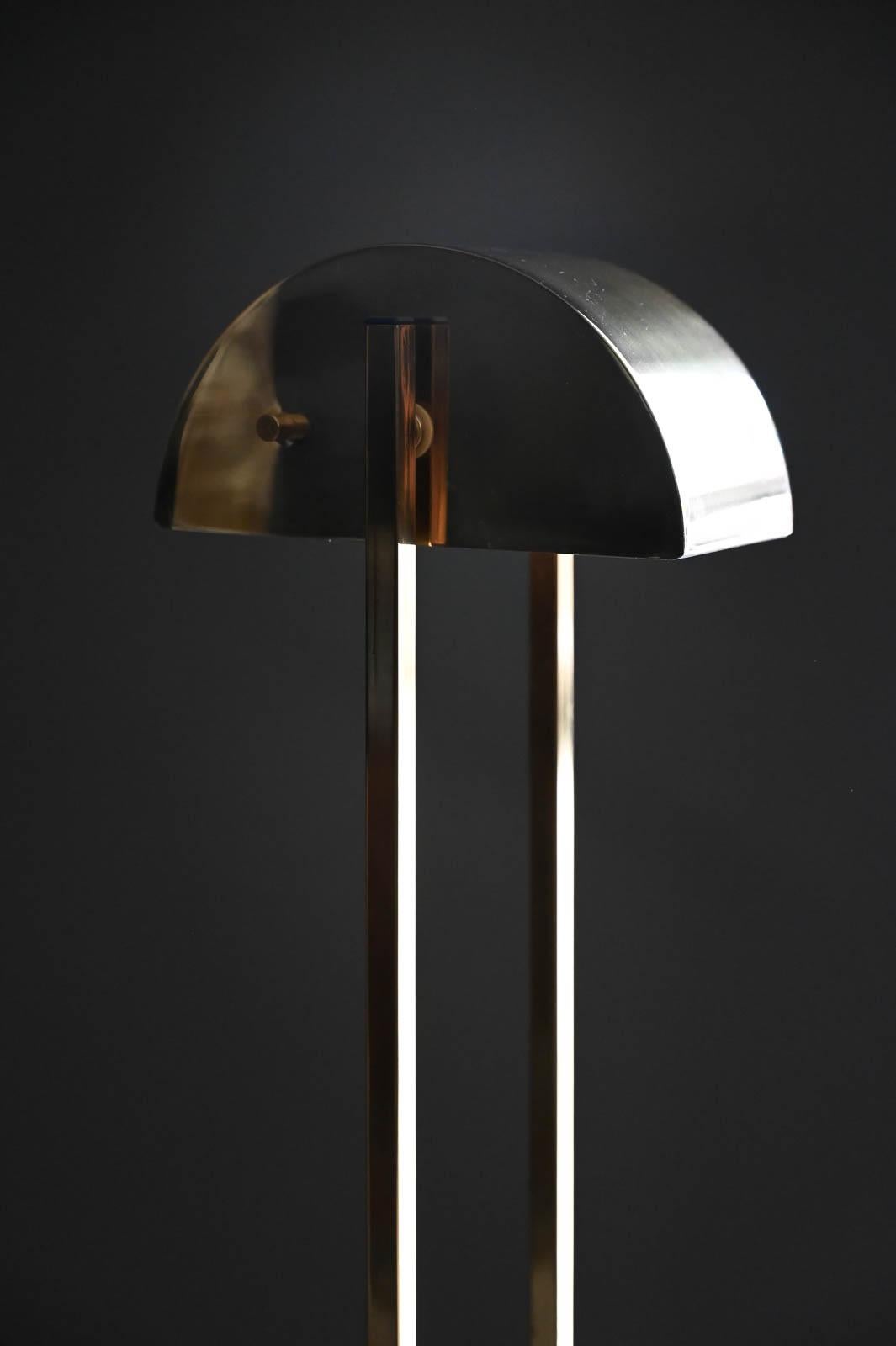 Brass Demilune Floor Lamp by George Kovacs for Koch + Lowy, 1970 4