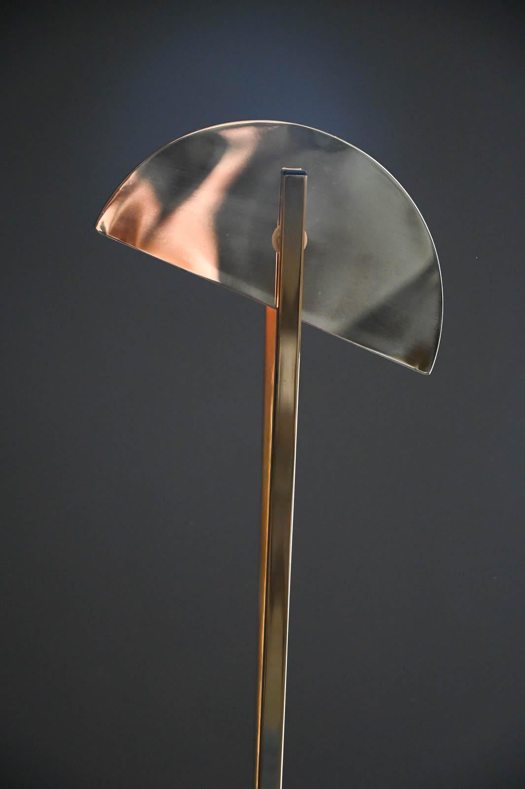 Brass Demilune Floor Lamp by George Kovacs for Koch + Lowy, 1970 2
