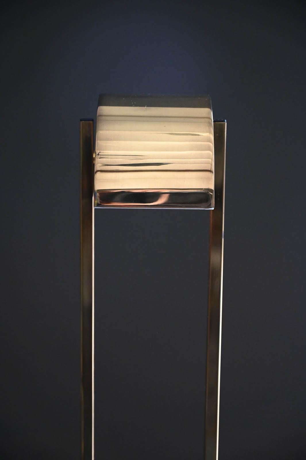 Brass Demilune Floor Lamp by George Kovacs for Koch + Lowy, 1970 3