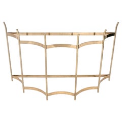 Brass Demilune Scalloped Console Table Base Mid Century Modern 1960s