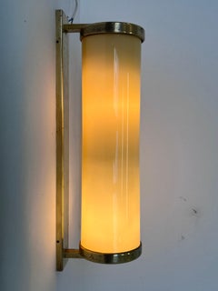 Bauhaus-Wandleuchte, Messingdesign, 1930er-Jahre, Tschechoslowakei