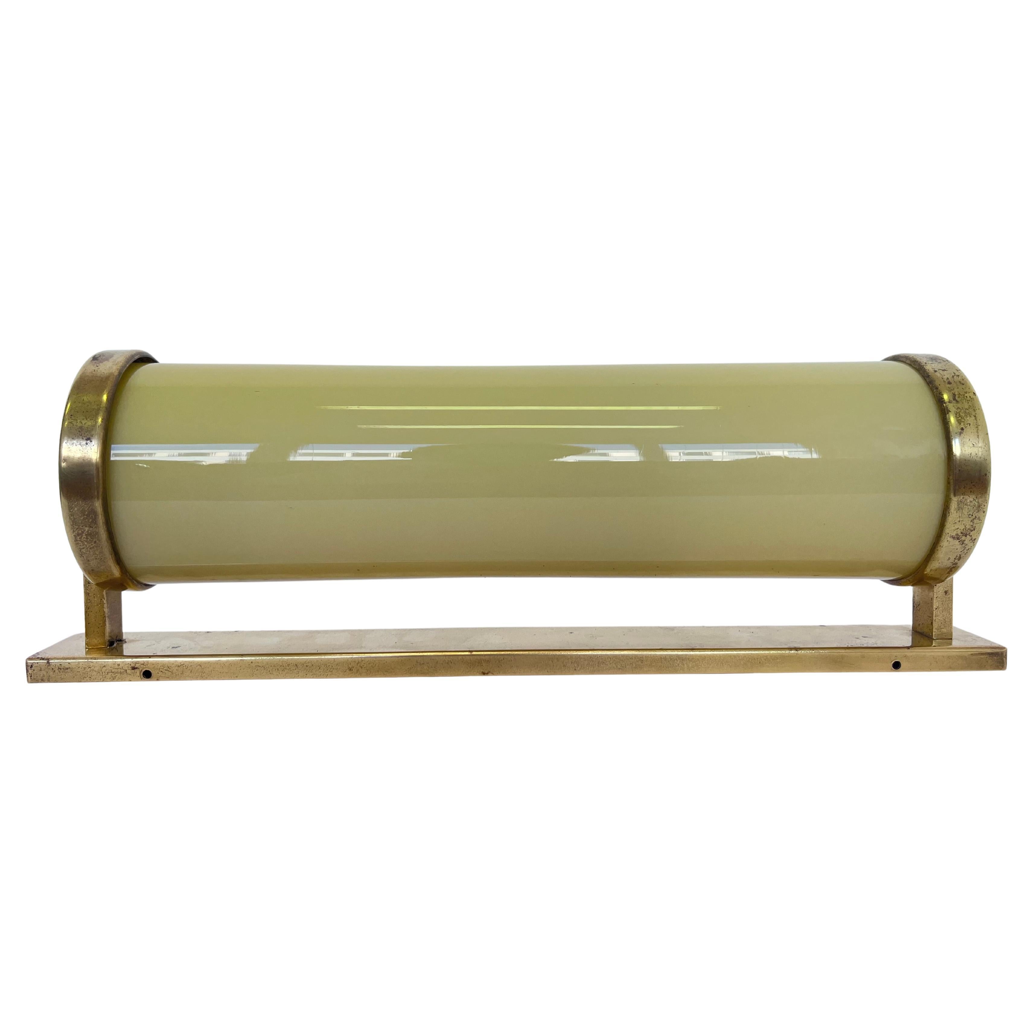 Brass design Bauhaus Wall Lamp, 1930s - Czechoslovakia