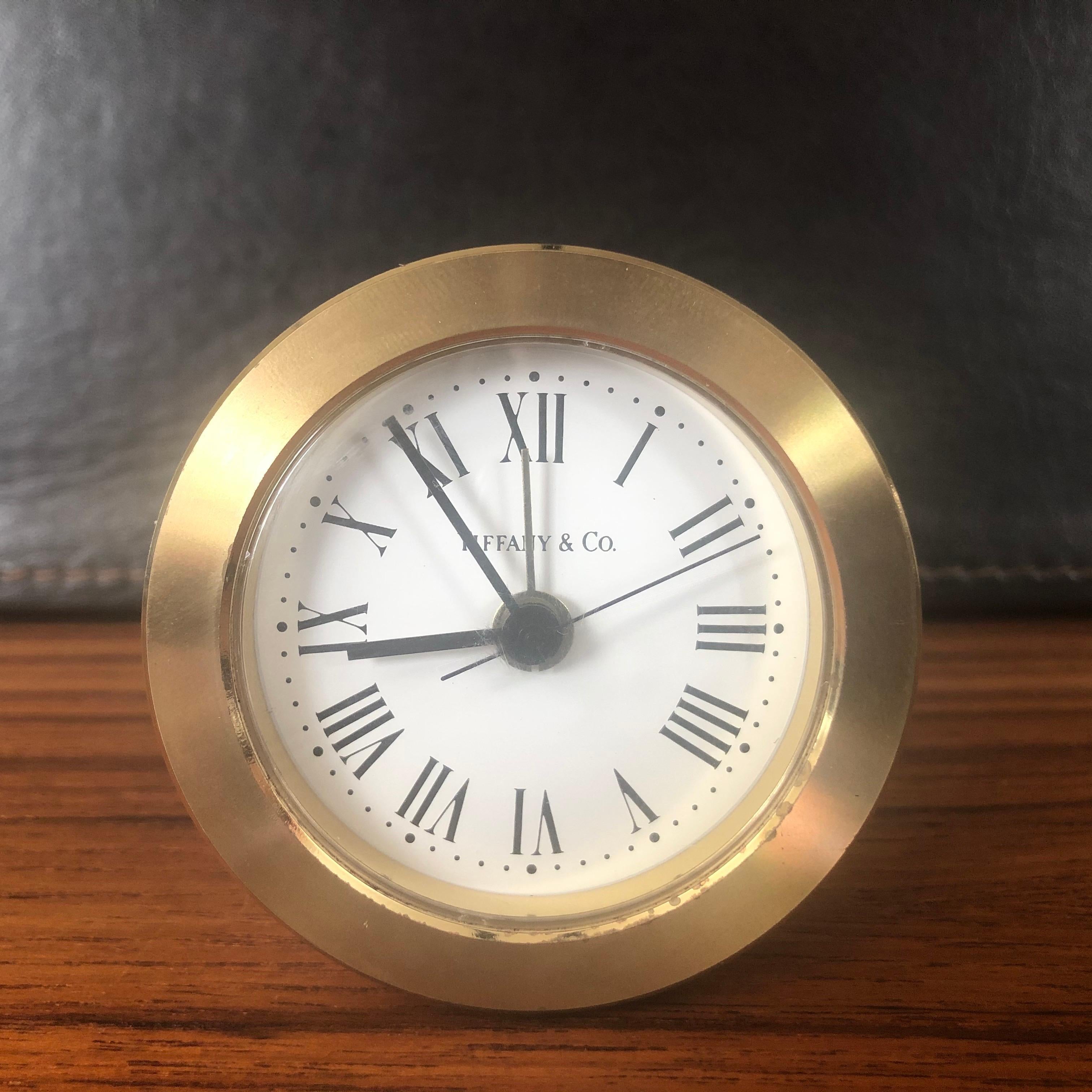 Brass Desk Alarm Clock by Tiffany & Co. 1