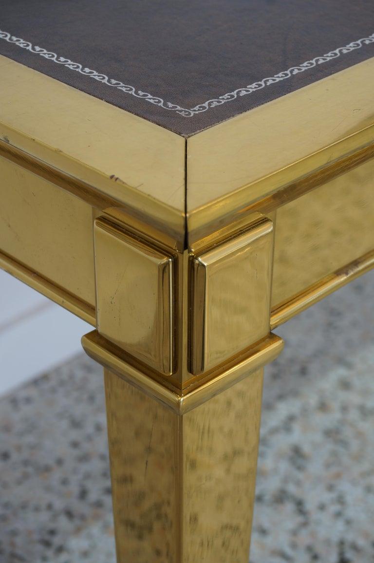 Italian Brass Desk Attributed to Maison Jansen  For Sale