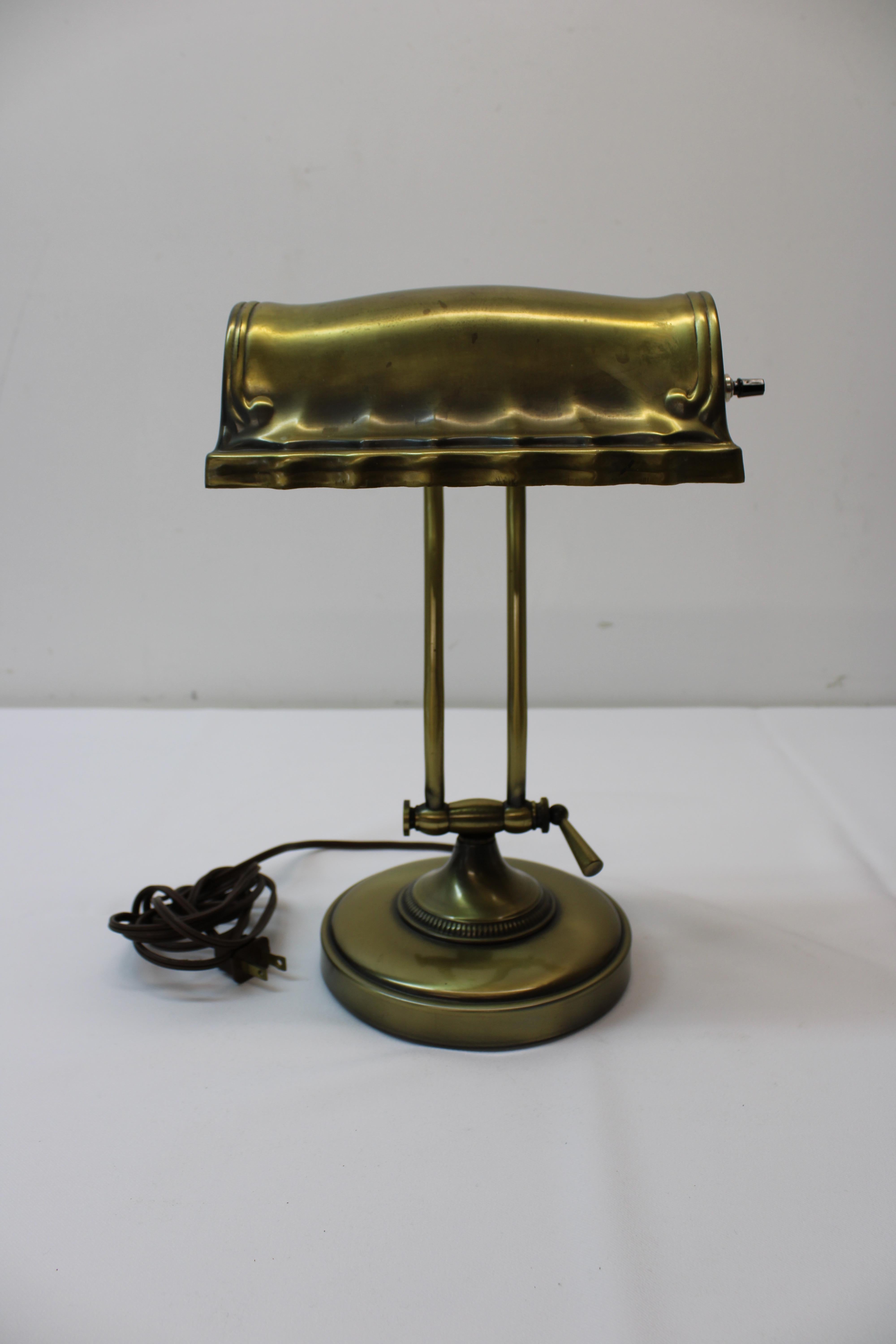 Brass Desk / Bankers Lamps In Good Condition For Sale In San Francisco, CA