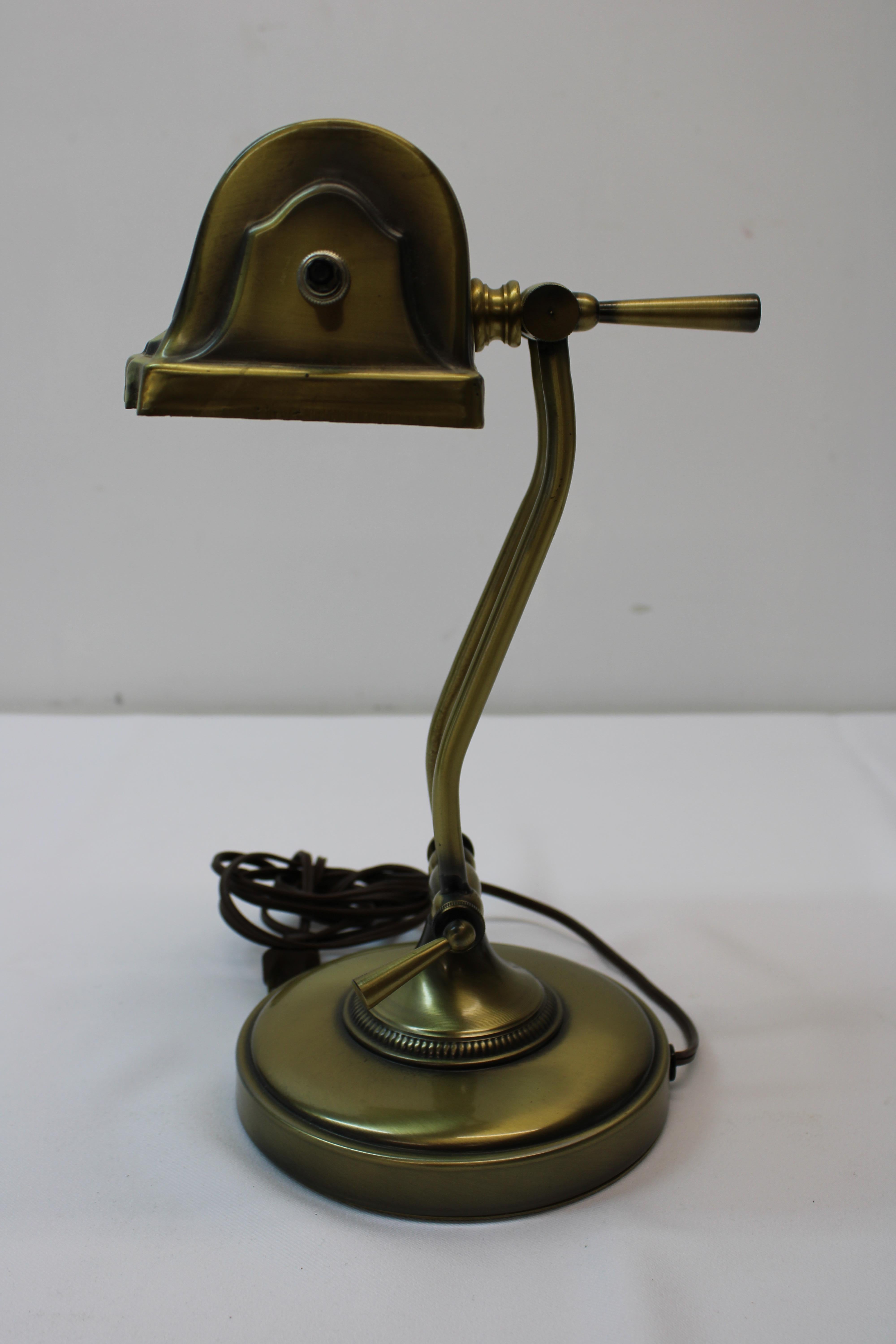 20th Century Brass Desk / Bankers Lamps For Sale
