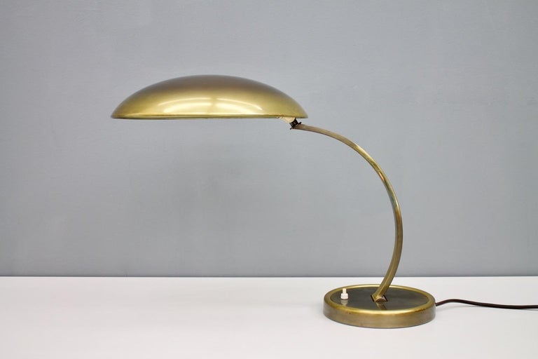 Brass Desk Lamp By Christian Dell 6751 For Kaiser Germany 1950s