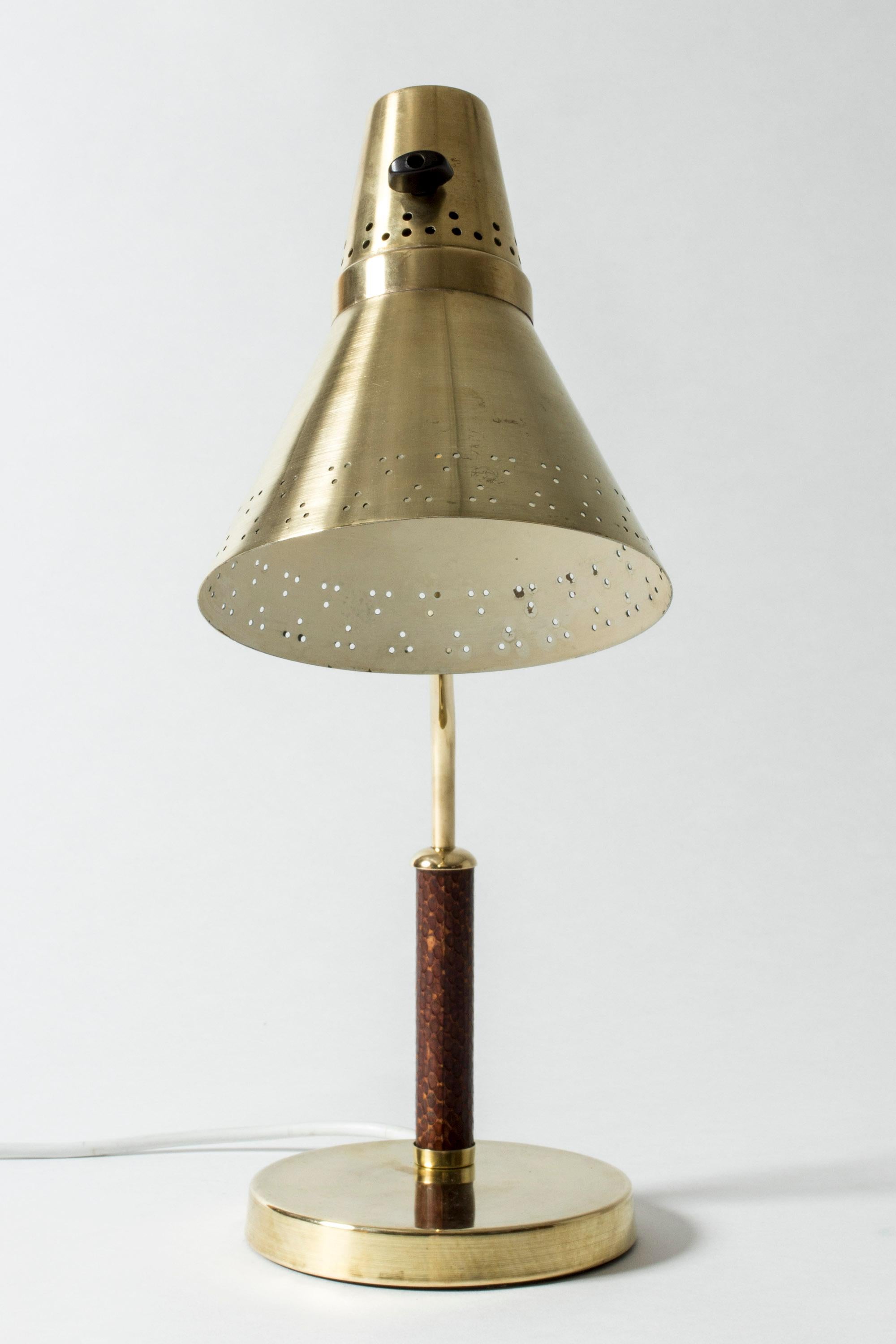 Brass Desk Lamp by E. Hansson & Co. Sweden, 1950s For Sale 4