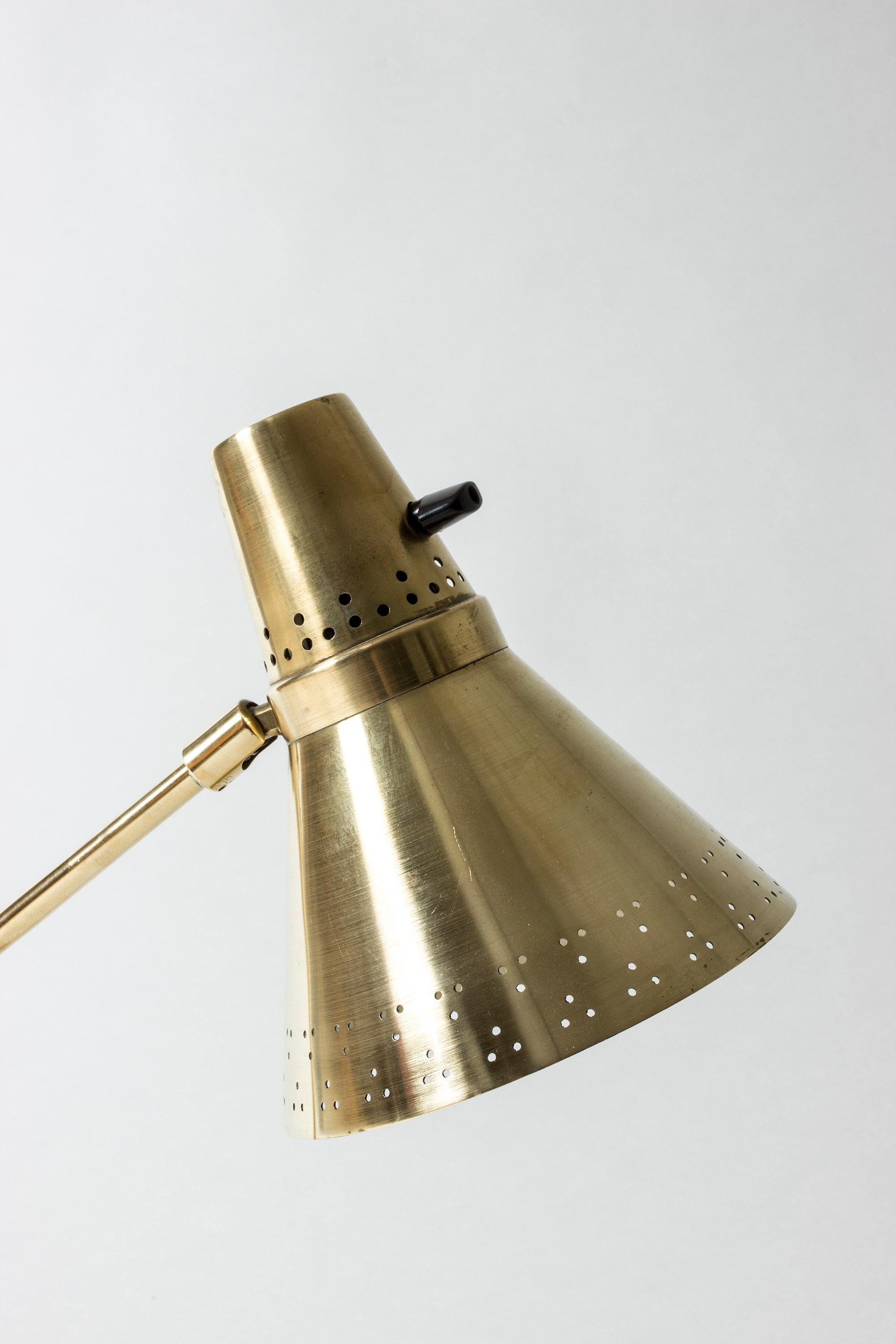 Brass Desk Lamp by E. Hansson & Co. Sweden, 1950s In Good Condition For Sale In Stockholm, SE