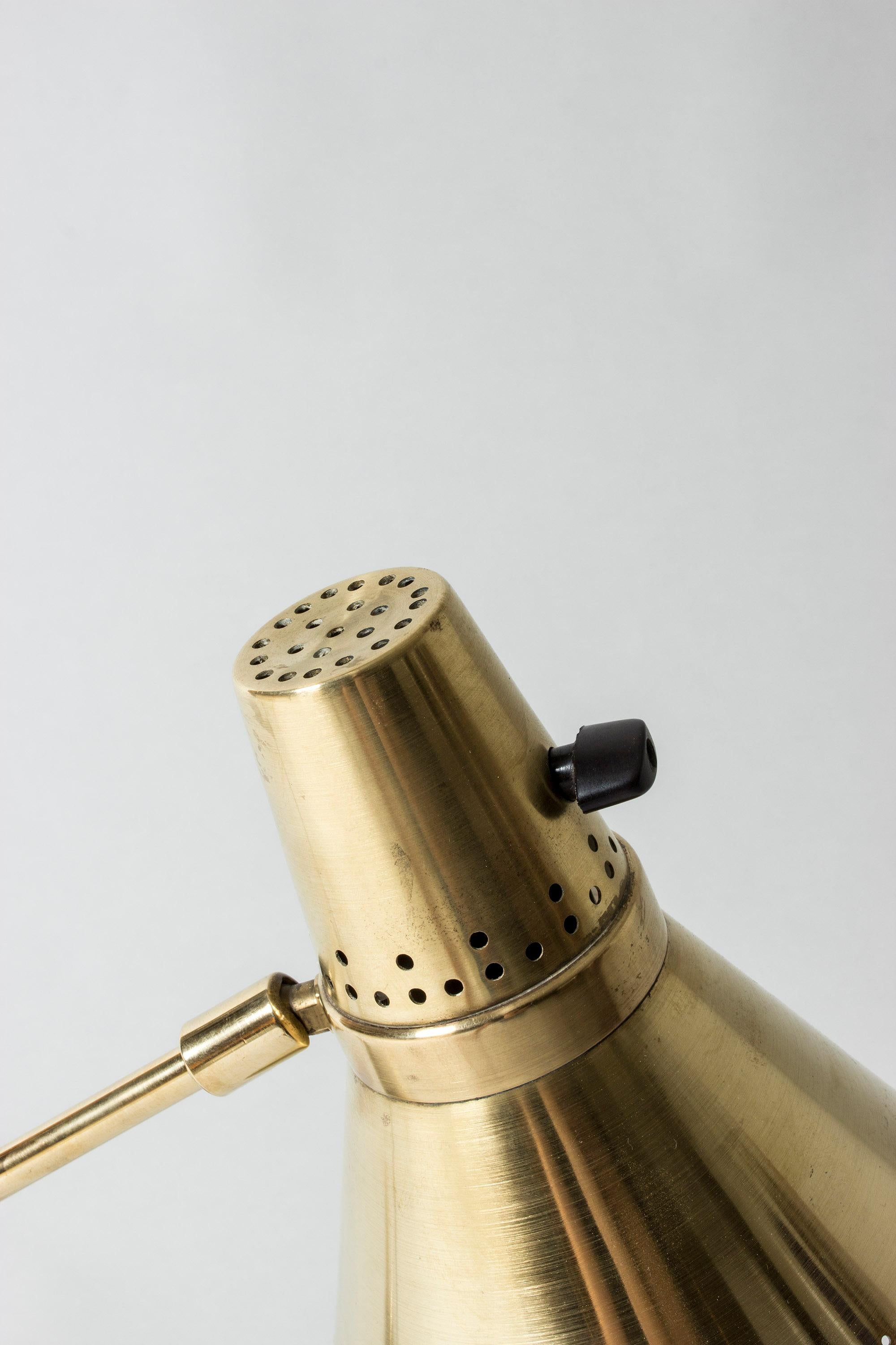Brass Desk Lamp by E. Hansson & Co. Sweden, 1950s For Sale 1
