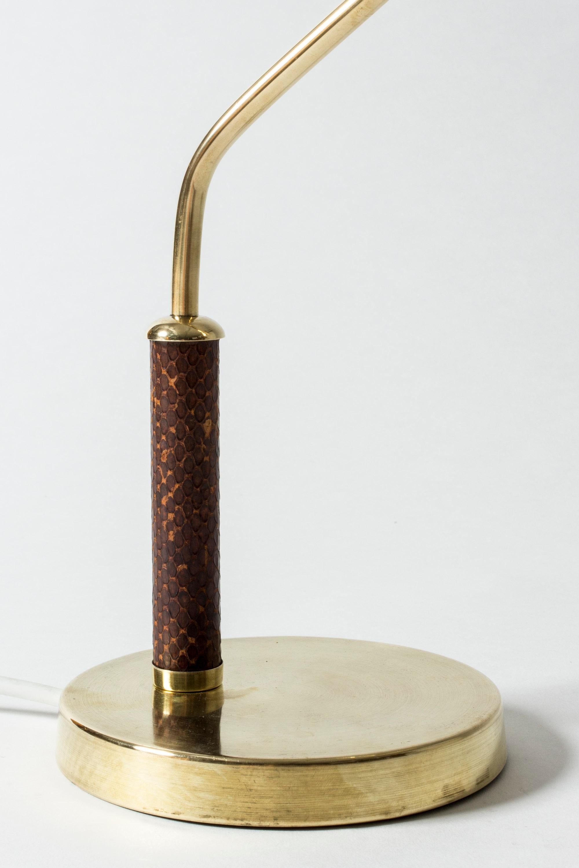 Brass Desk Lamp by E. Hansson & Co. Sweden, 1950s For Sale 2