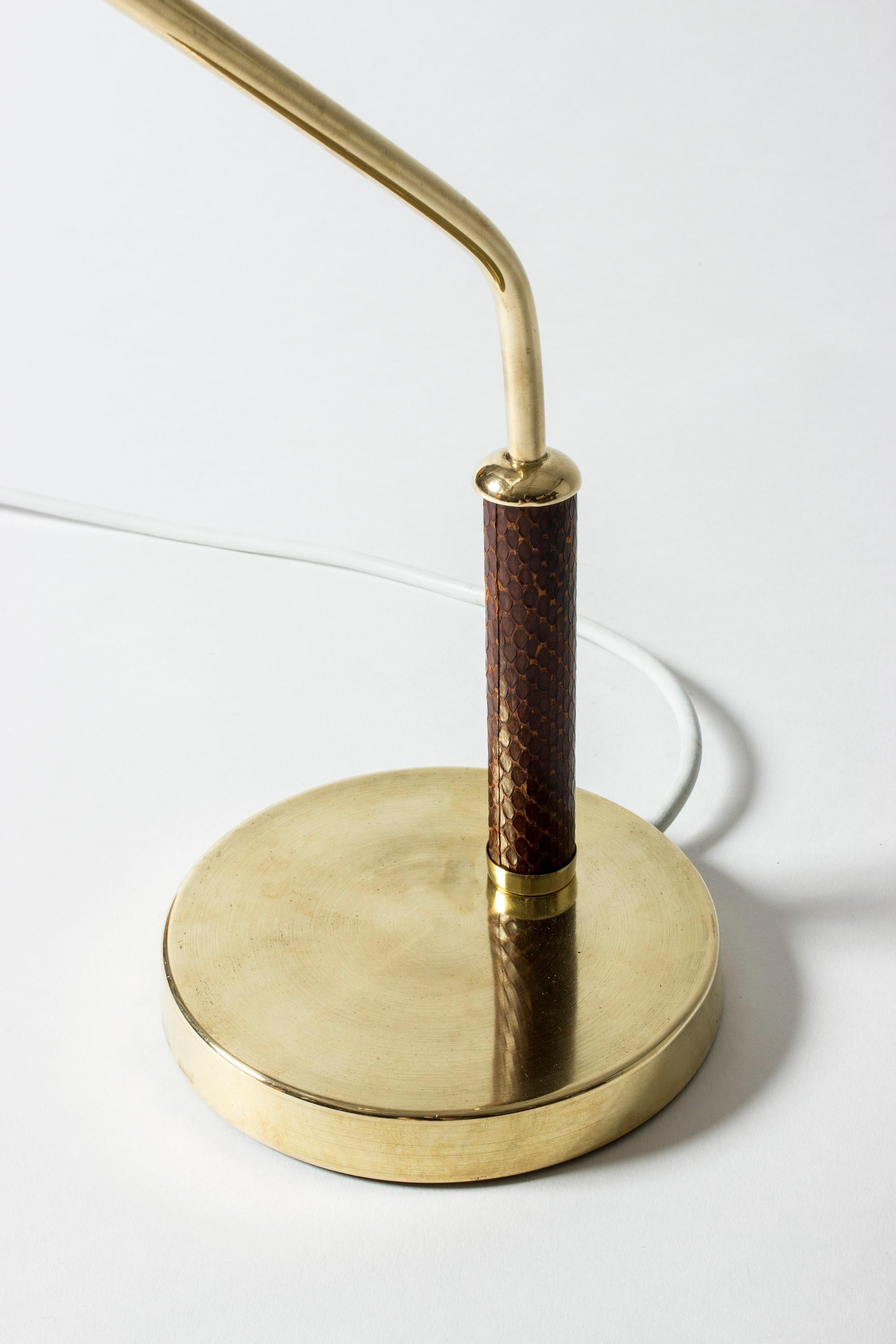 Brass Desk Lamp by E. Hansson & Co. Sweden, 1950s For Sale 3