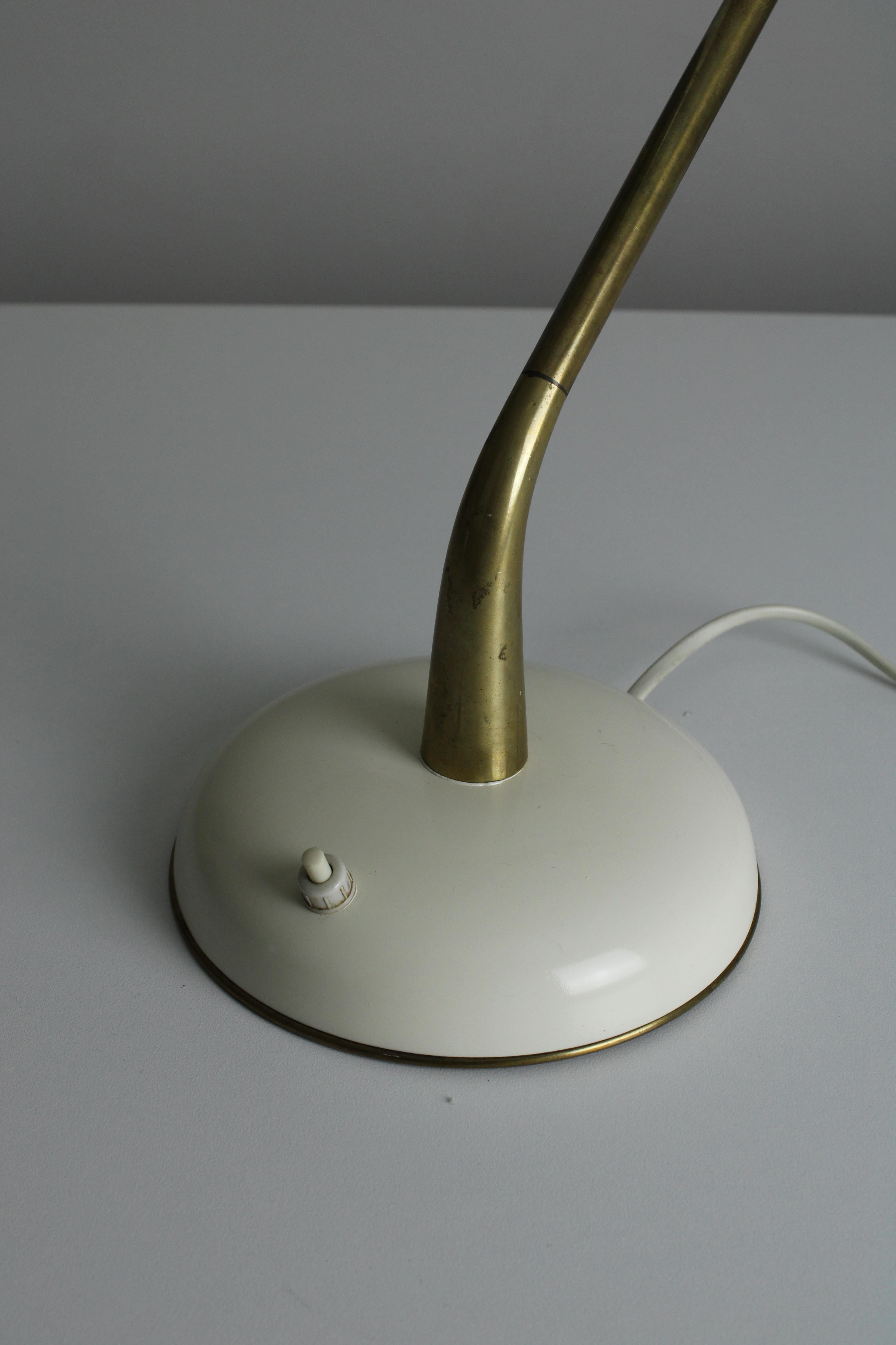 Mid-20th Century Brass desk lamp by Oscar Torlasco for Lumi Italy, 1950s