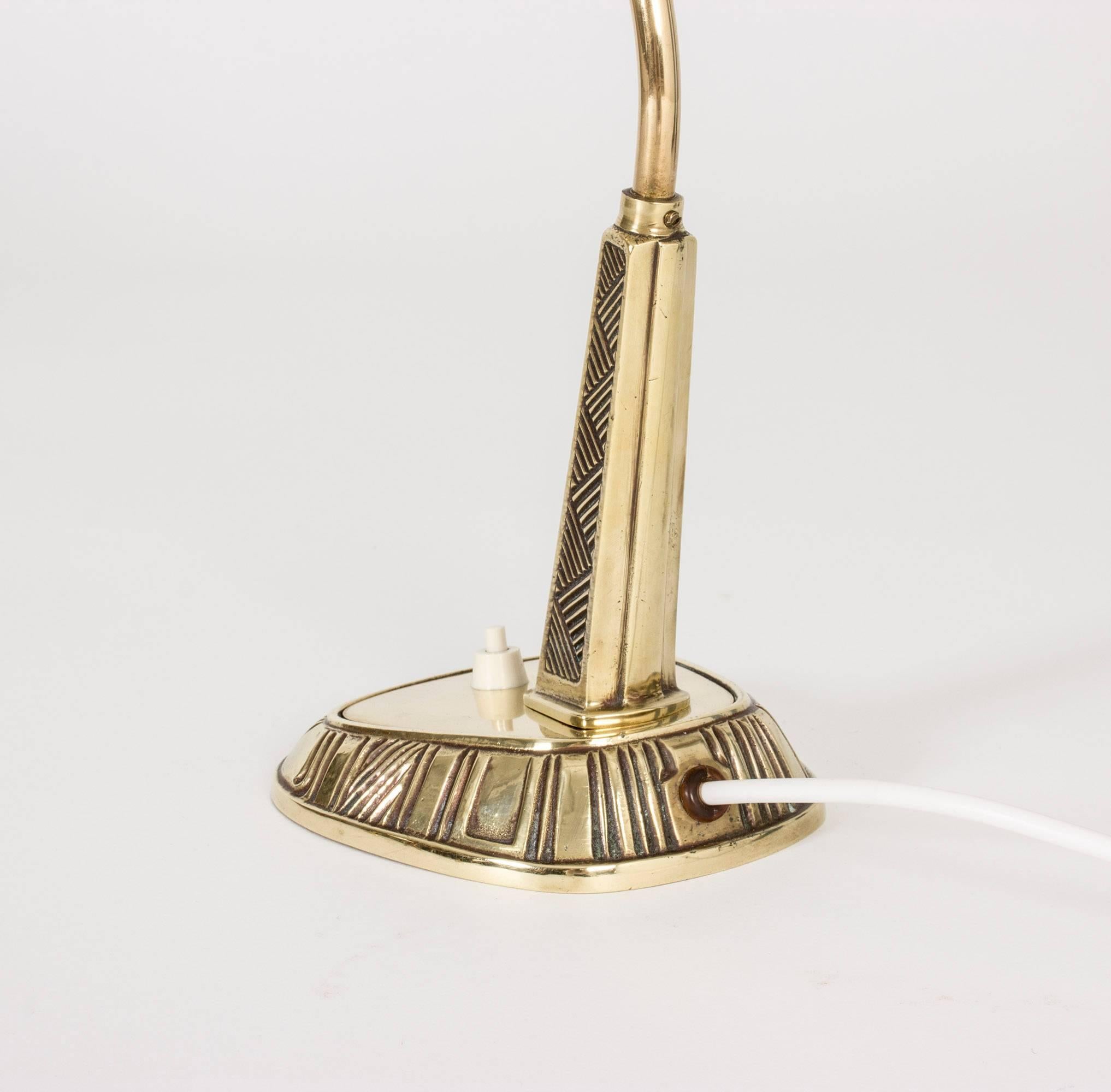 Swedish Brass Desk Lamp by Sonja Katzin