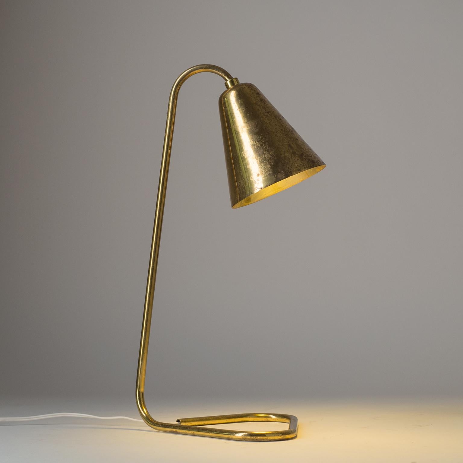 Mid-Century Modern Brass Desk Lamp, circa 1950