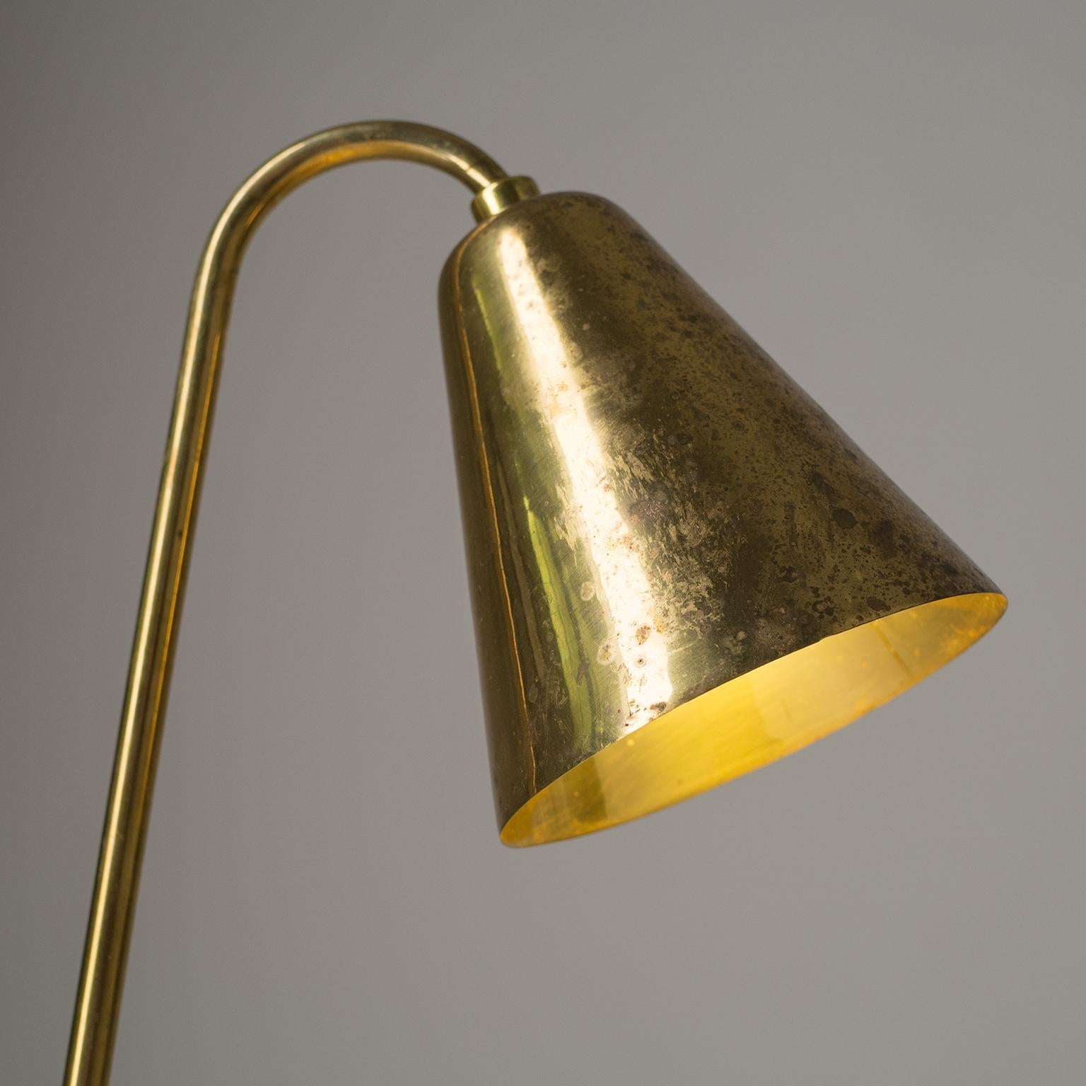 Swiss Brass Desk Lamp, circa 1950