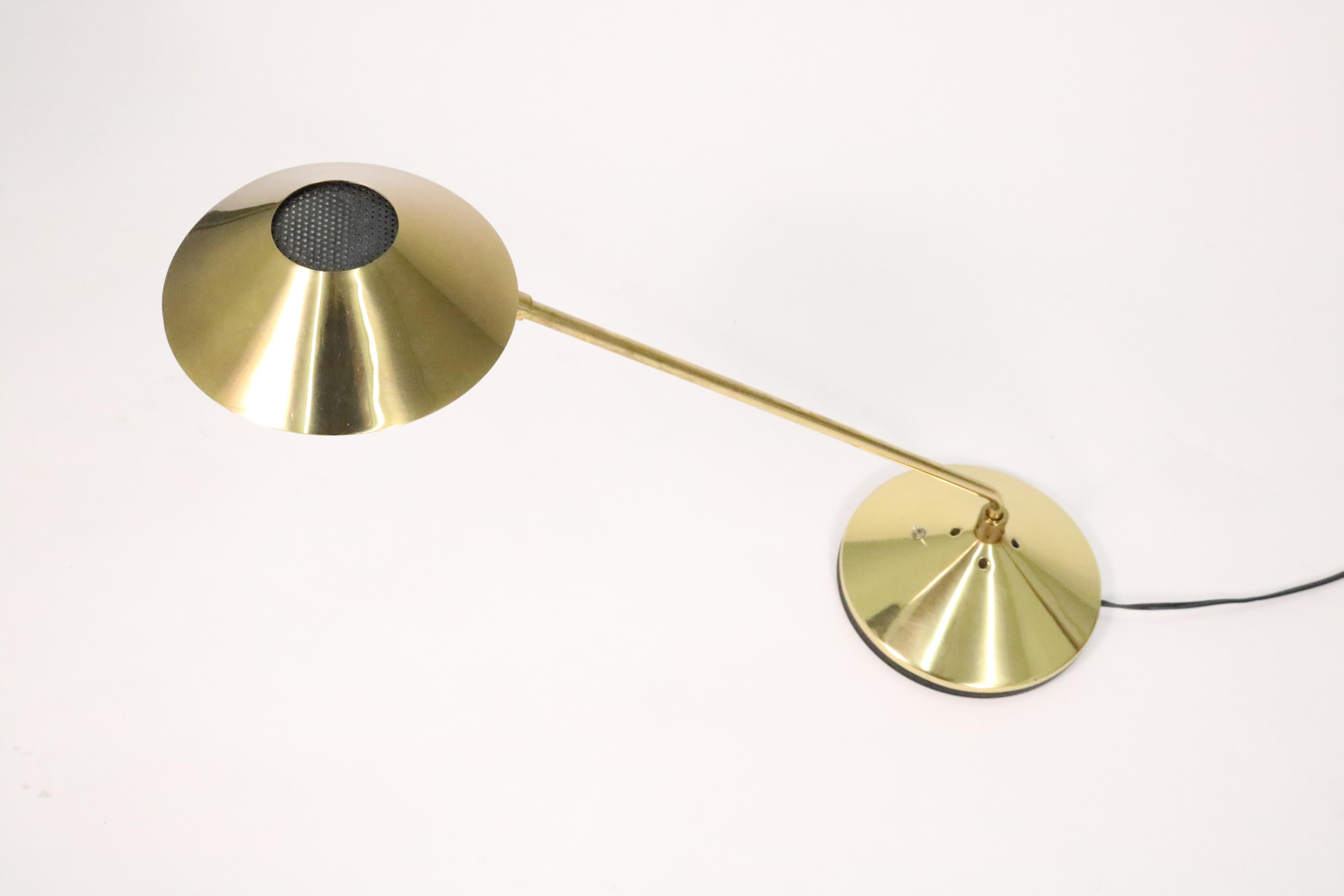 Mid-Century Modern Brass Desk Lamp