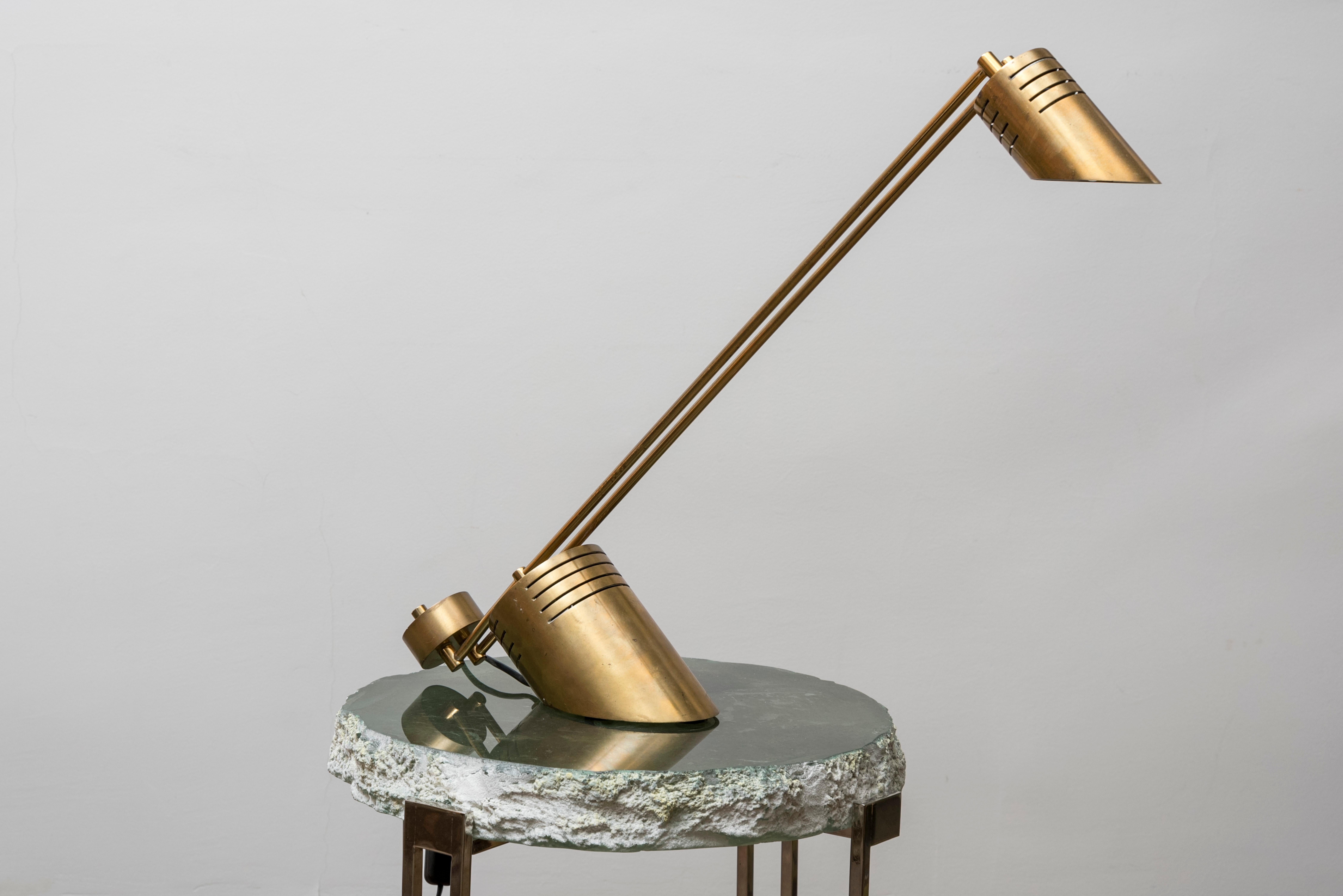 Late 20th Century Brass Desk Lamp, France, 1970s