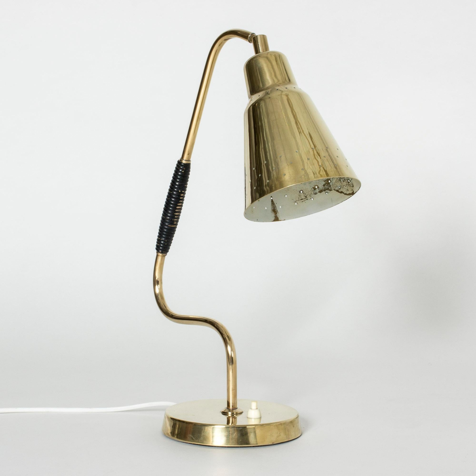 Scandinavian Modern Brass desk lamp from Bergboms