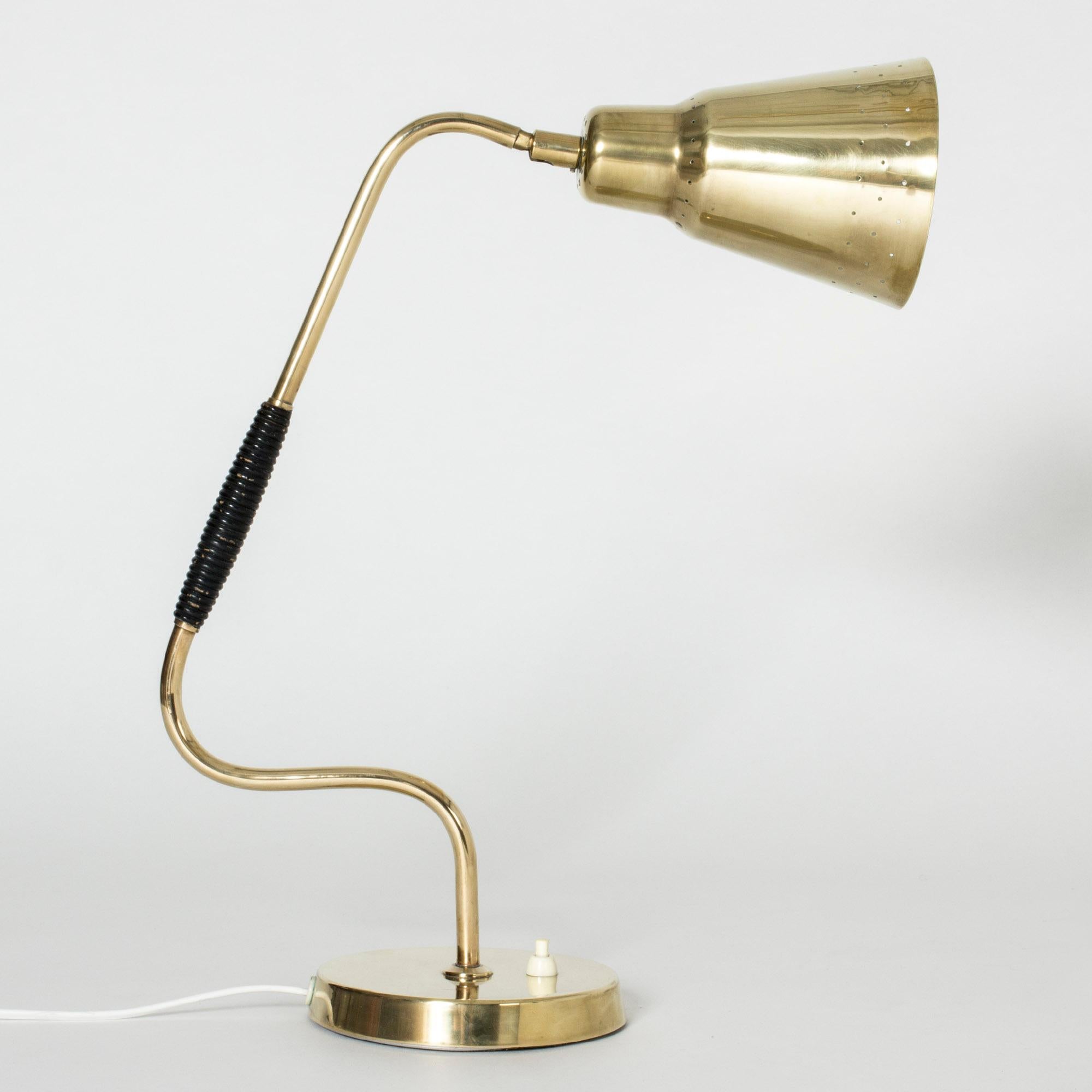 Swedish Brass desk lamp from Bergboms