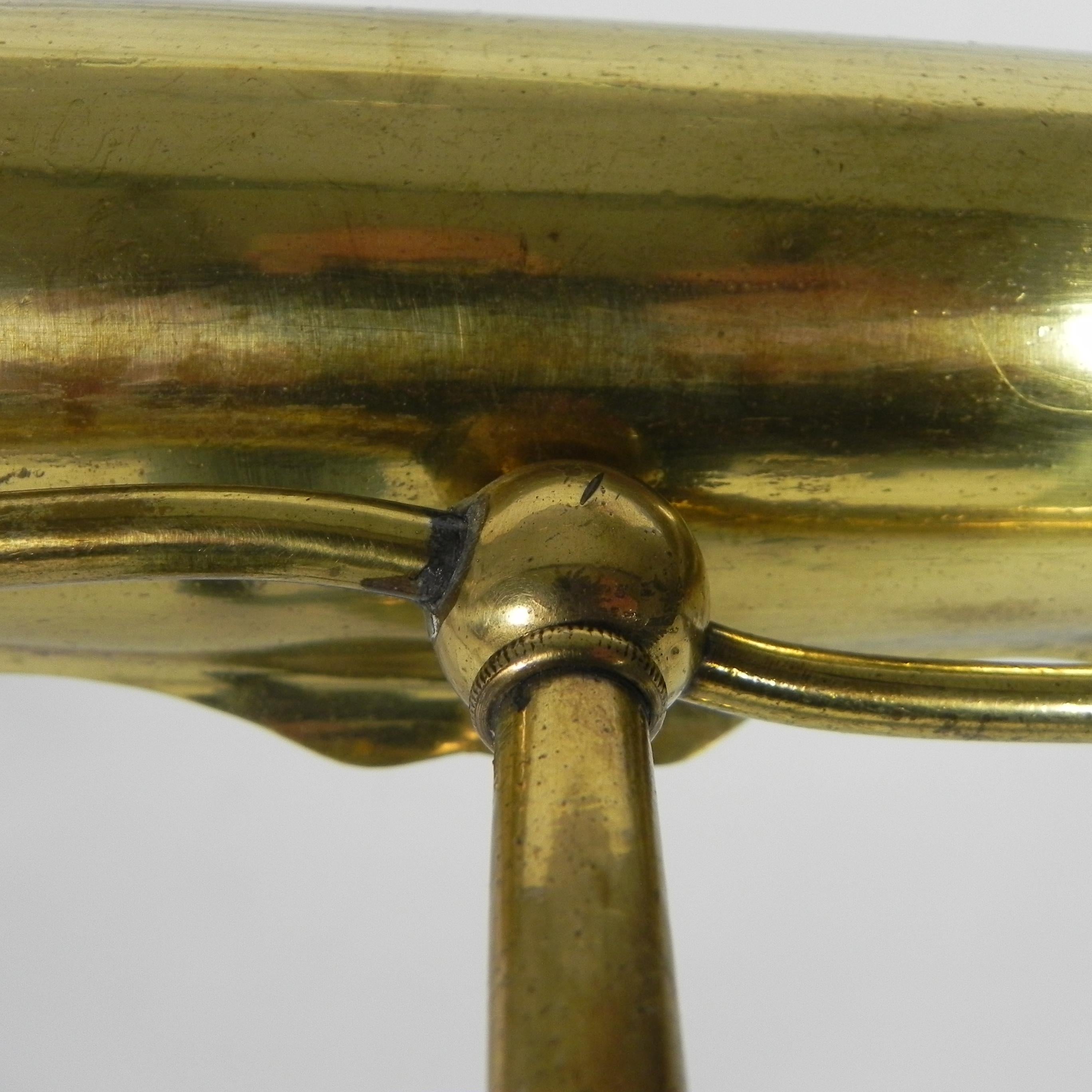 Brass desk lamp, piano lamp with rotating shade, 1930s For Sale 7