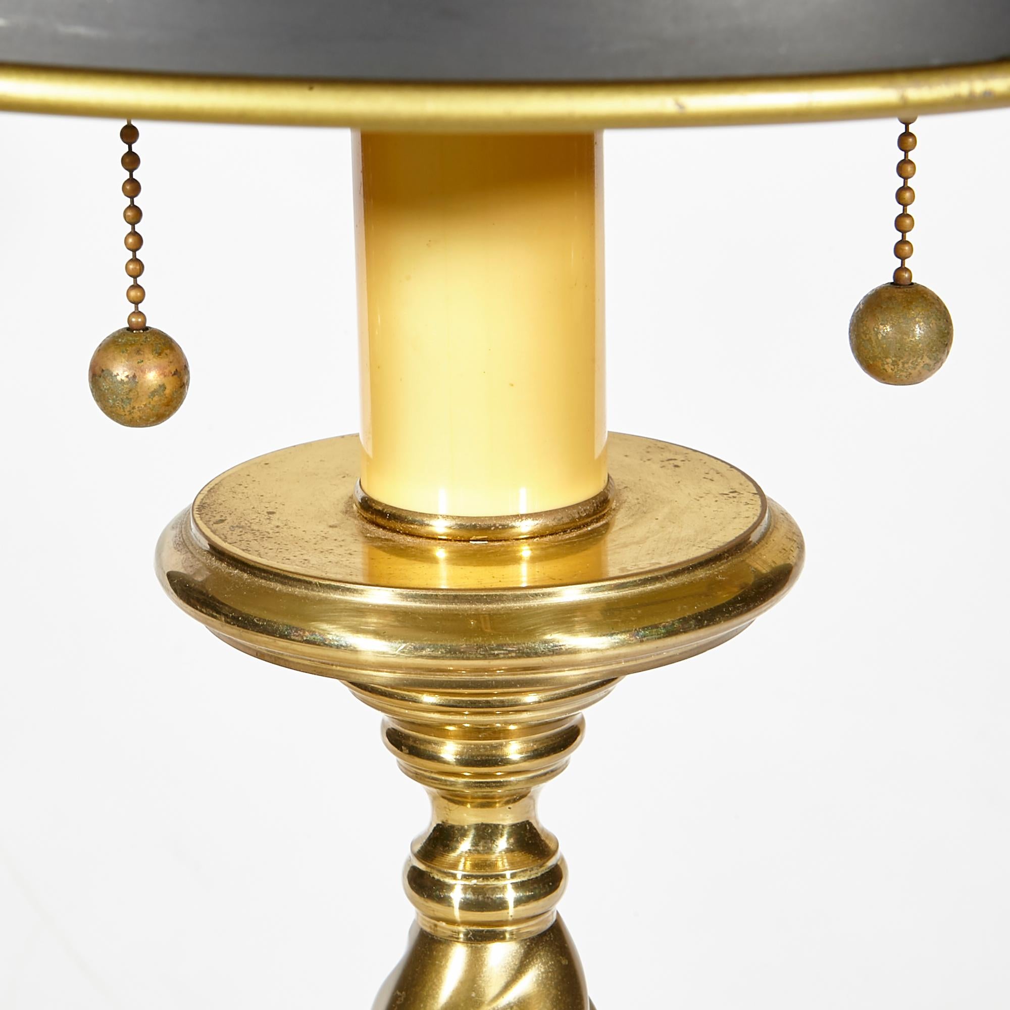 brass lamp black shade