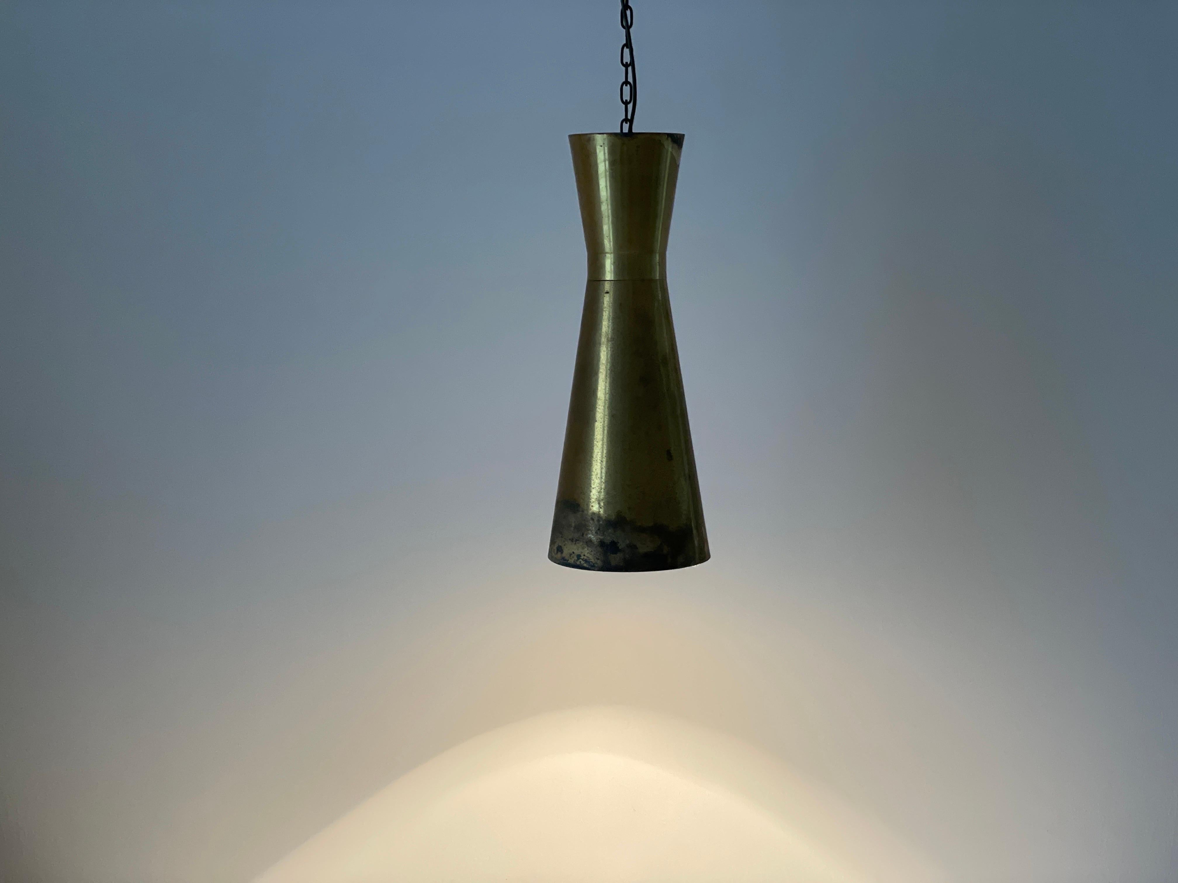 Lampe d'église XL à abat-jour Diabolo en laiton avec cintre, années 1940, Allemagne en vente 6