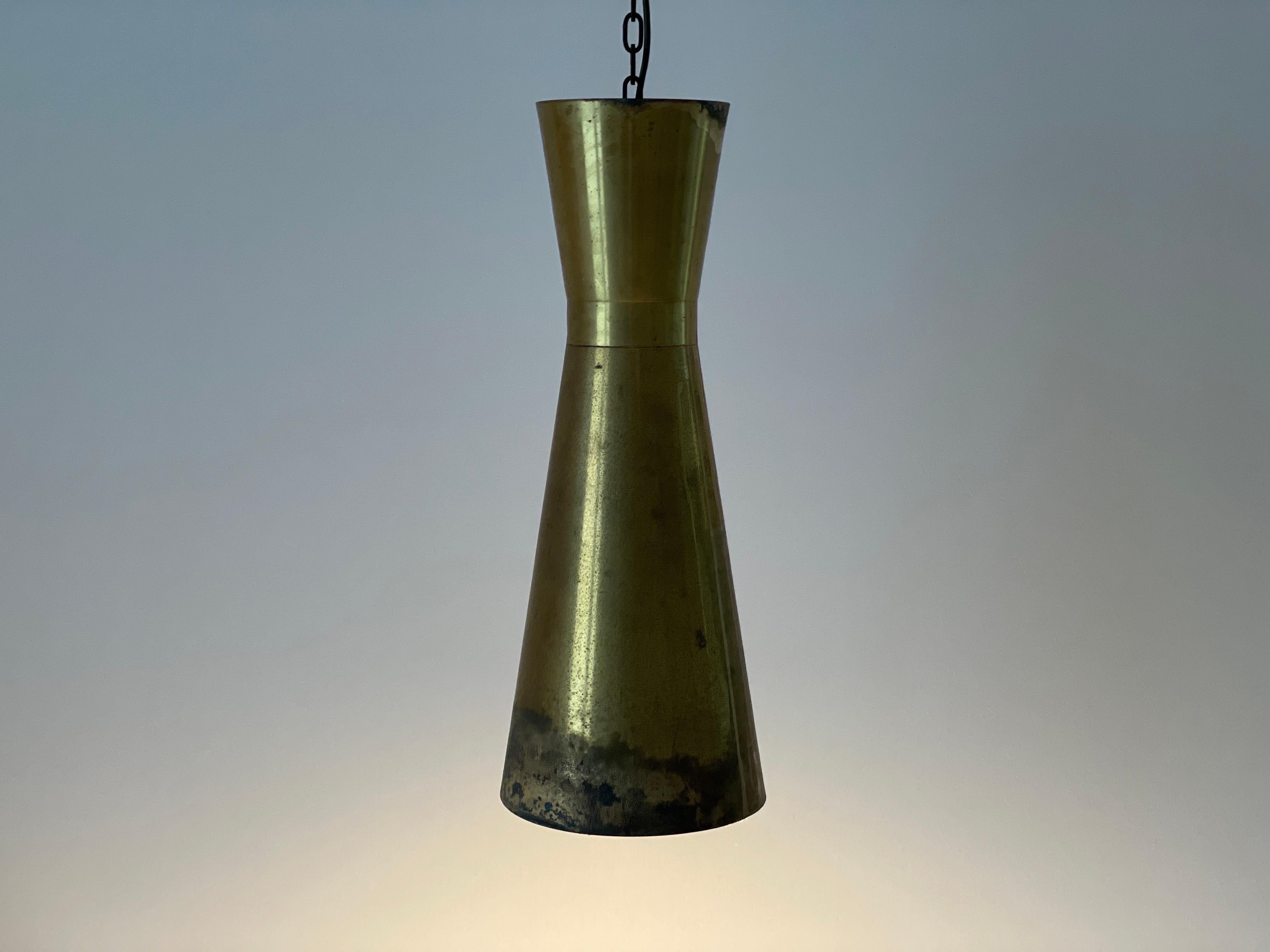 Lampe d'église XL à abat-jour Diabolo en laiton avec cintre, années 1940, Allemagne en vente 7