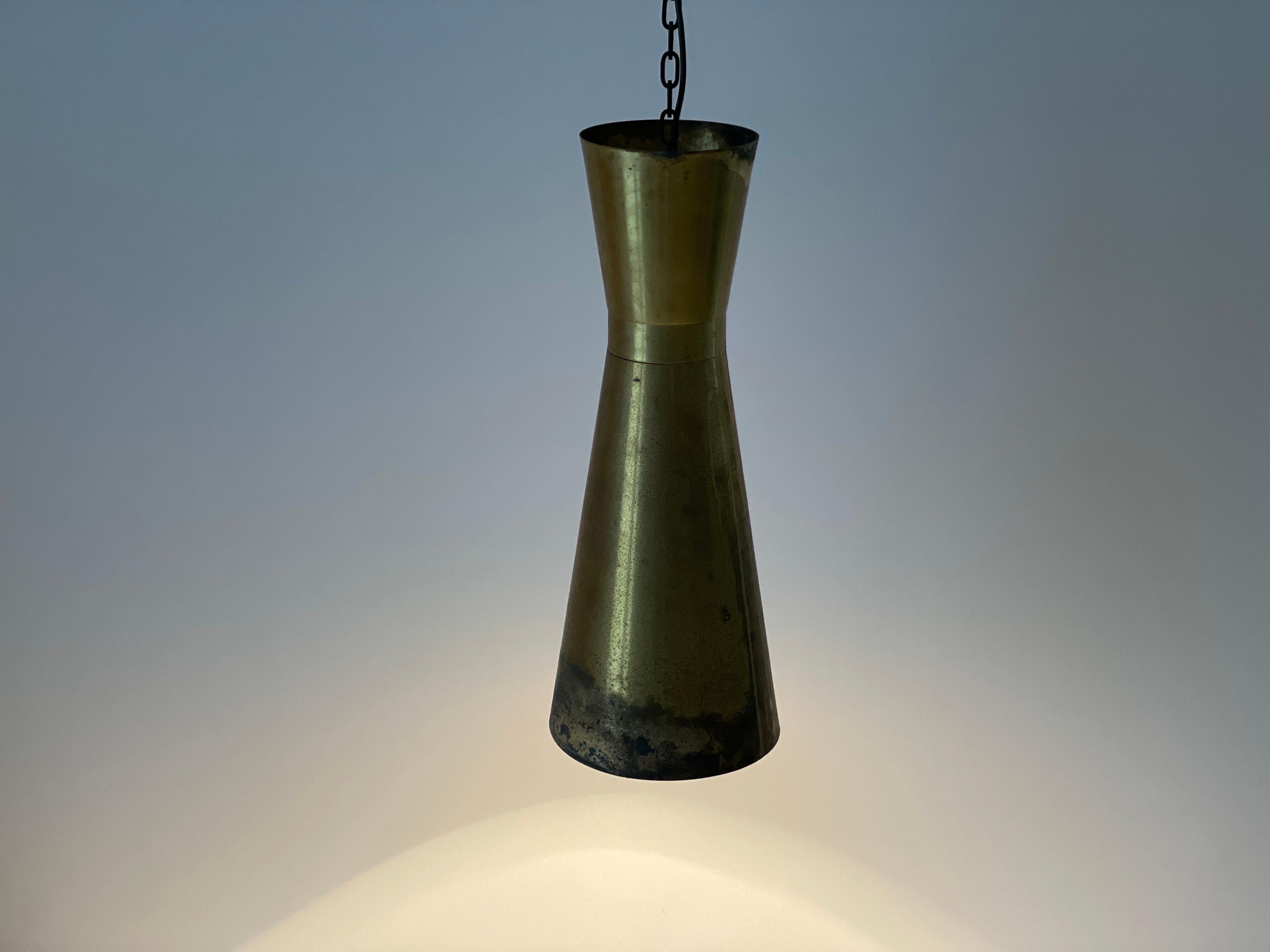Lampe d'église XL à abat-jour Diabolo en laiton avec cintre, années 1940, Allemagne en vente 8