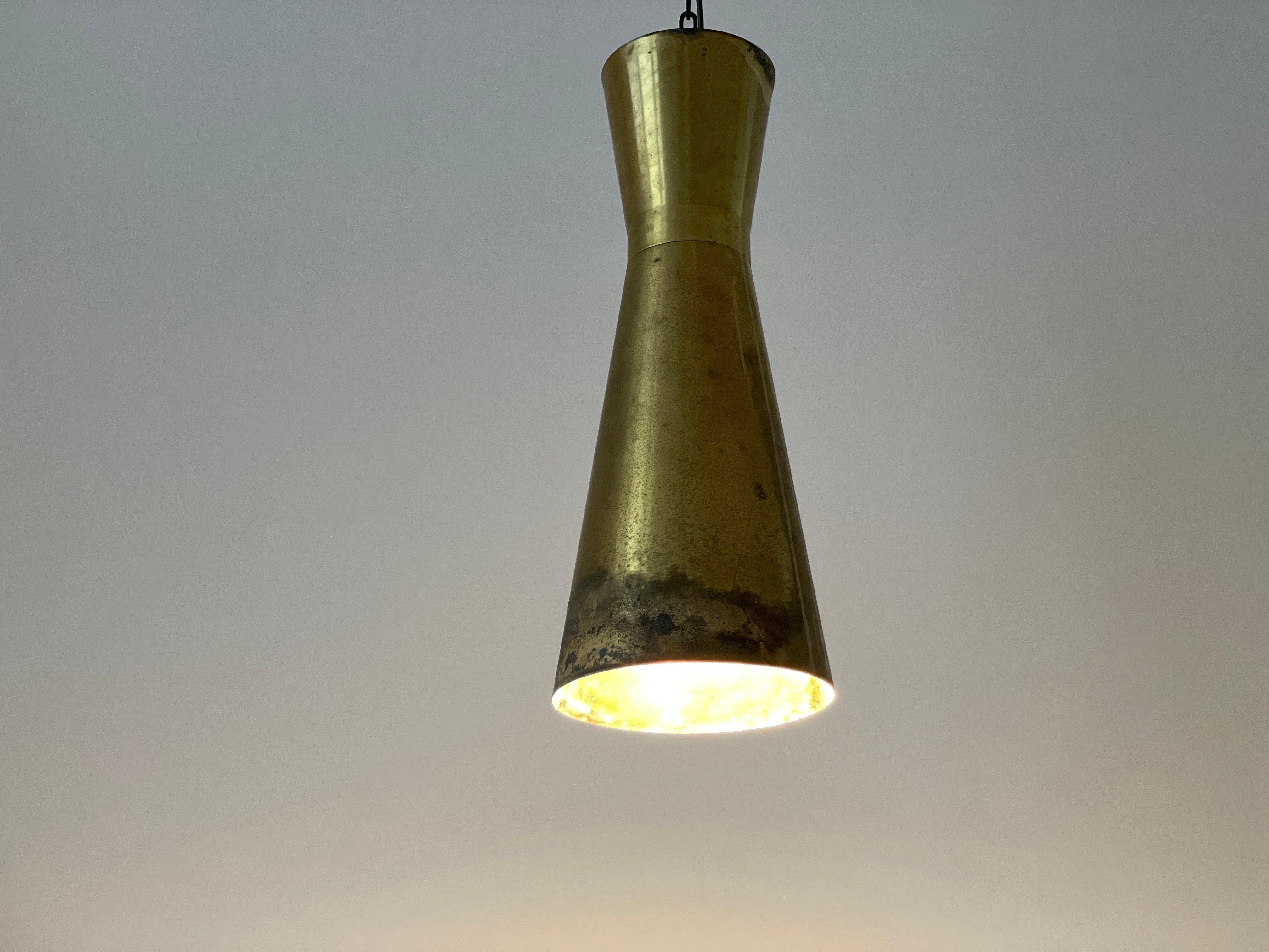 Lampe d'église XL à abat-jour Diabolo en laiton avec cintre, années 1940, Allemagne en vente 9
