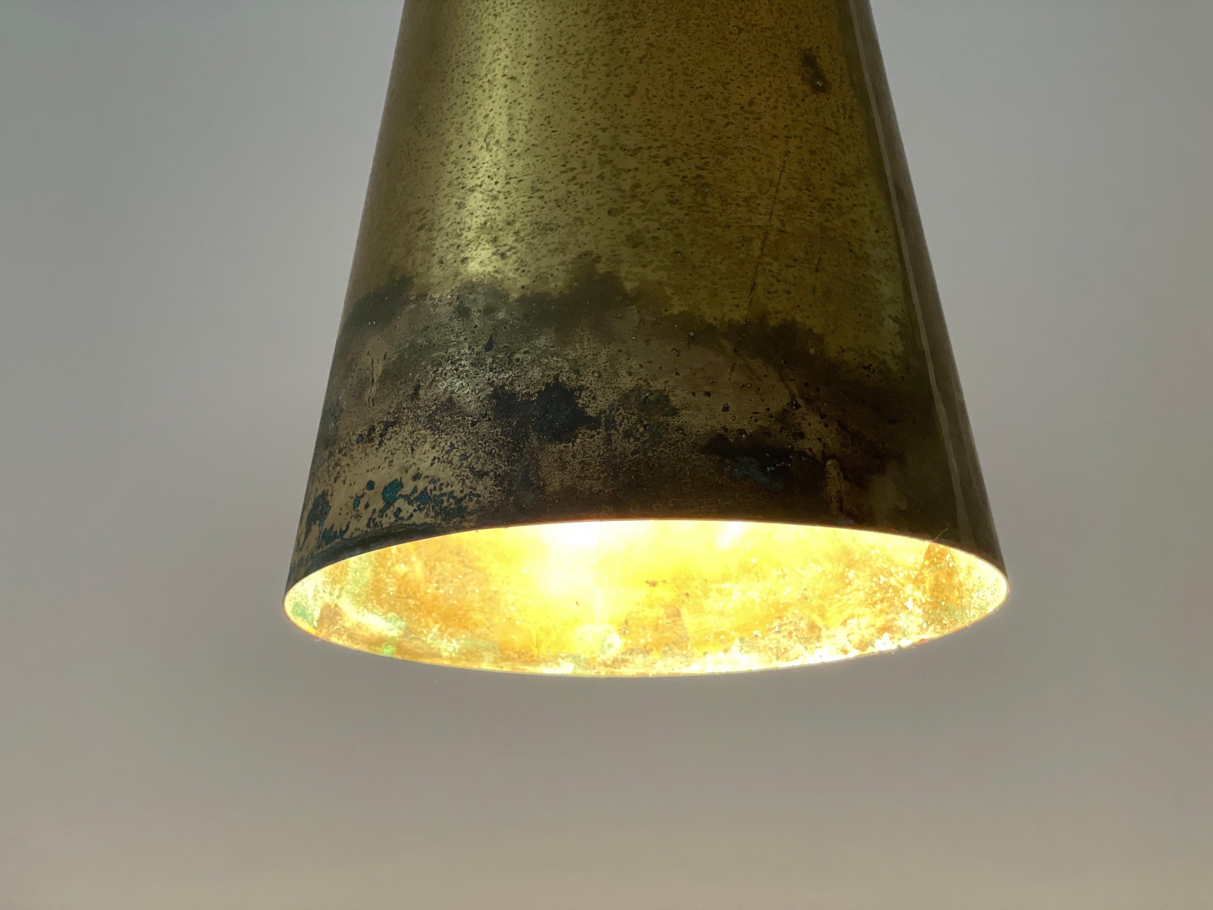 Lampe d'église XL à abat-jour Diabolo en laiton avec cintre, années 1940, Allemagne en vente 10