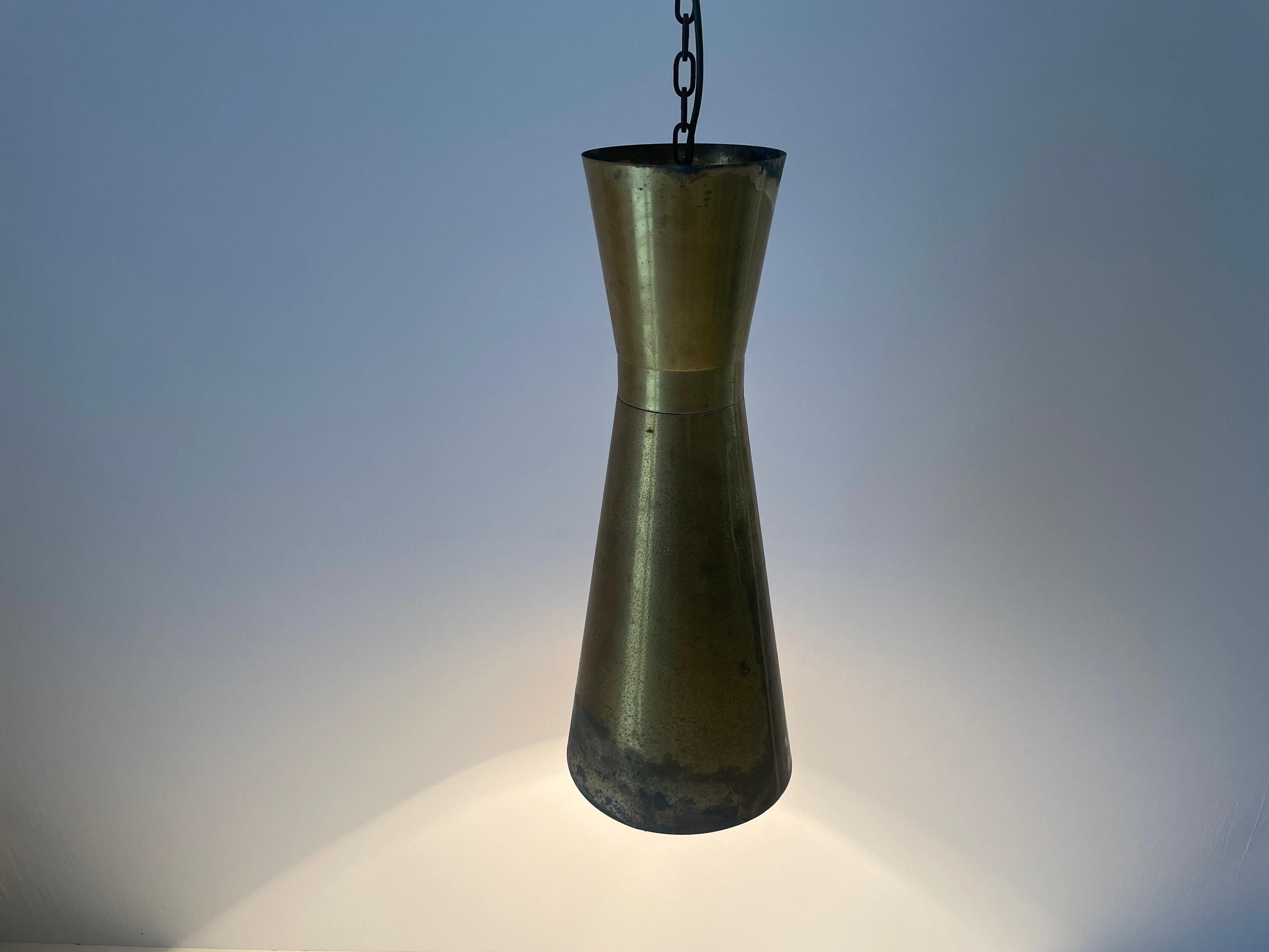 Lampe d'église XL à abat-jour Diabolo en laiton avec cintre, années 1940, Allemagne en vente 11