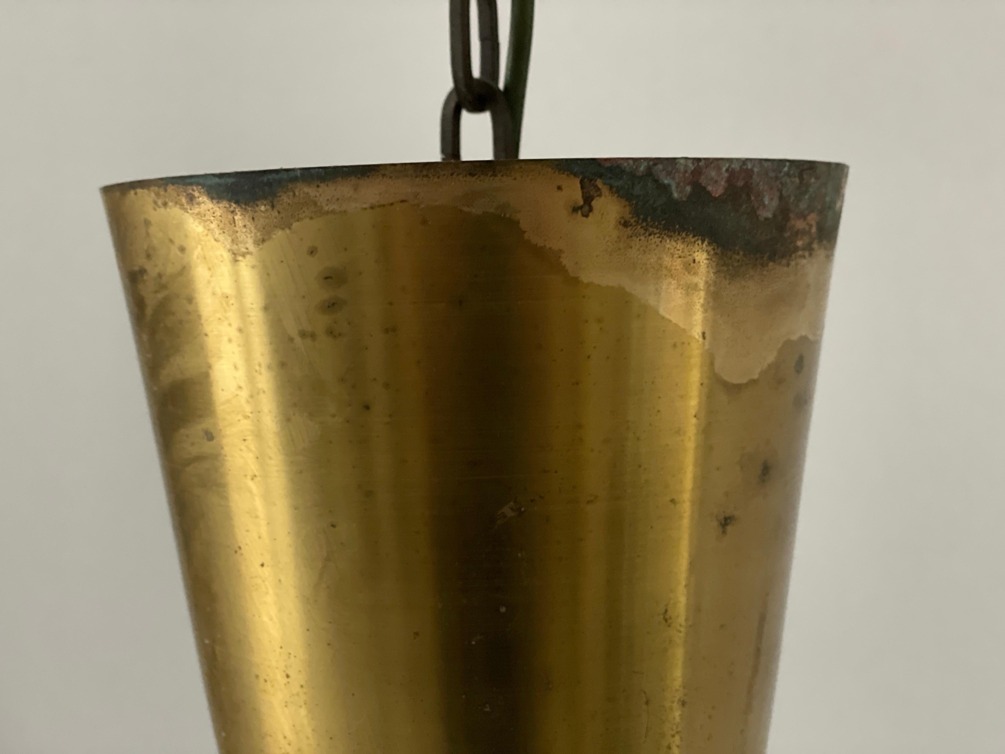 Lampe d'église XL à abat-jour Diabolo en laiton avec cintre, années 1940, Allemagne en vente 1