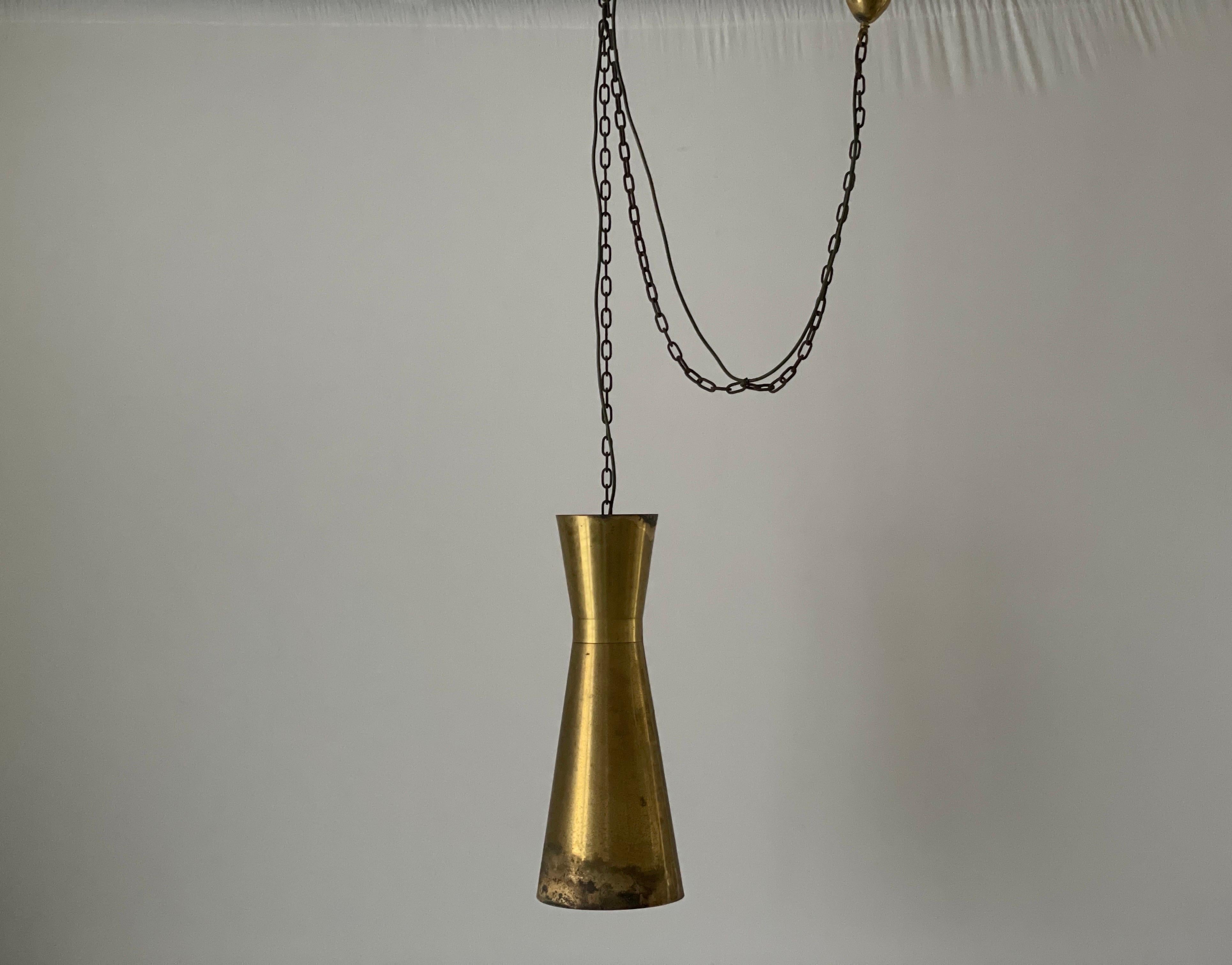 Lampe d'église XL à abat-jour Diabolo en laiton avec cintre, années 1940, Allemagne en vente 2