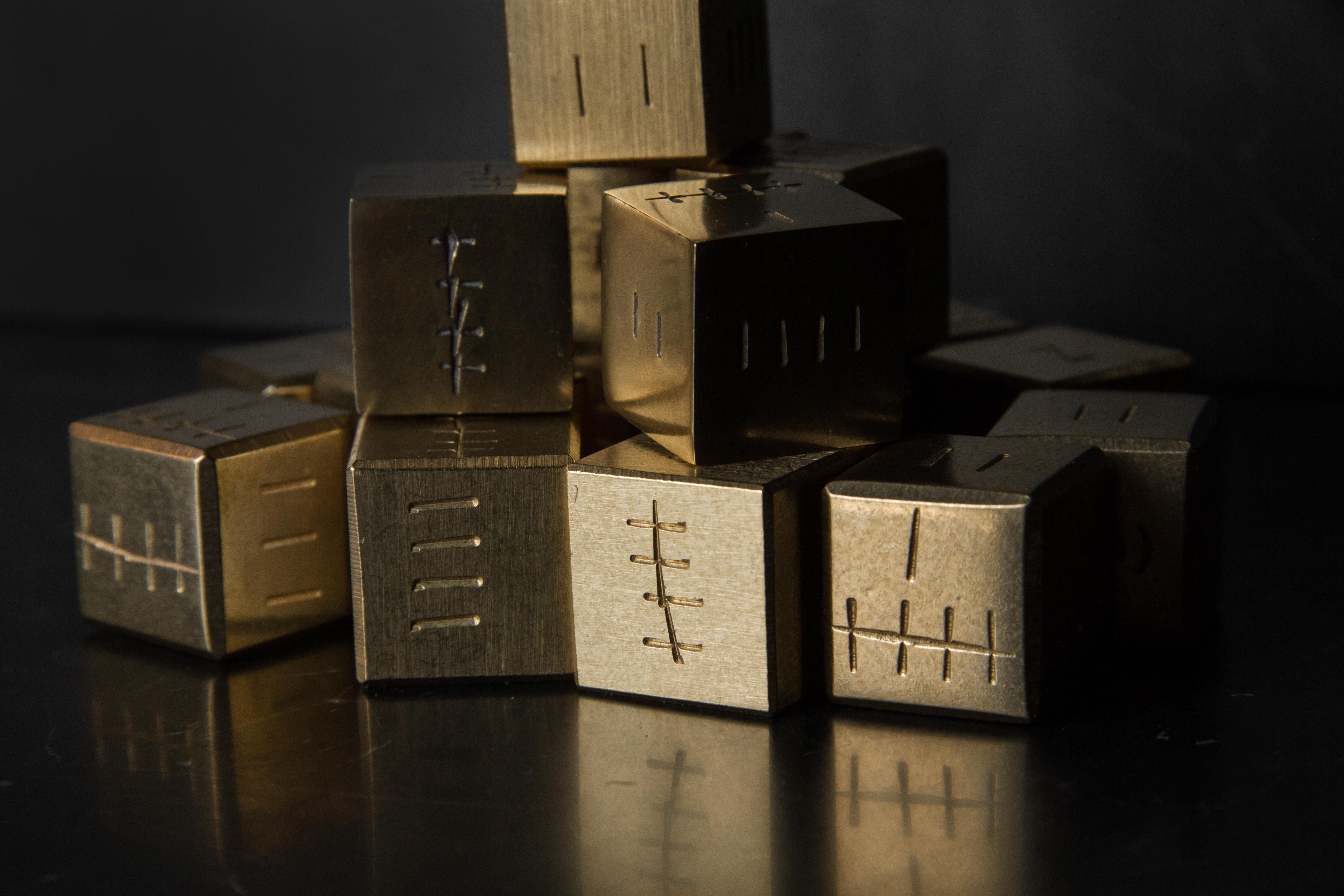 The (wh)ORE HAüS STUDIOS small goods collection was made for those that wanted to experience the (wh)ORE HAüS brand without committing to our larger pieces. The brass dice are made of solid brass and hand stamped. We also offer custom complementary