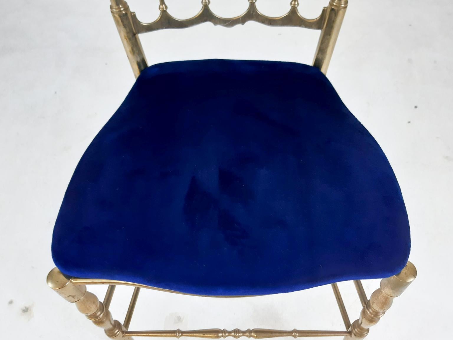 20th Century Brass Dining Chair by Giuseppe Gaetano Descalzi for Chiavari, Italy, 1950s