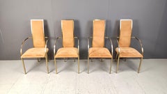 Sedie da pranzo in ottone di Belgochrom, anni '70 - set da 4
